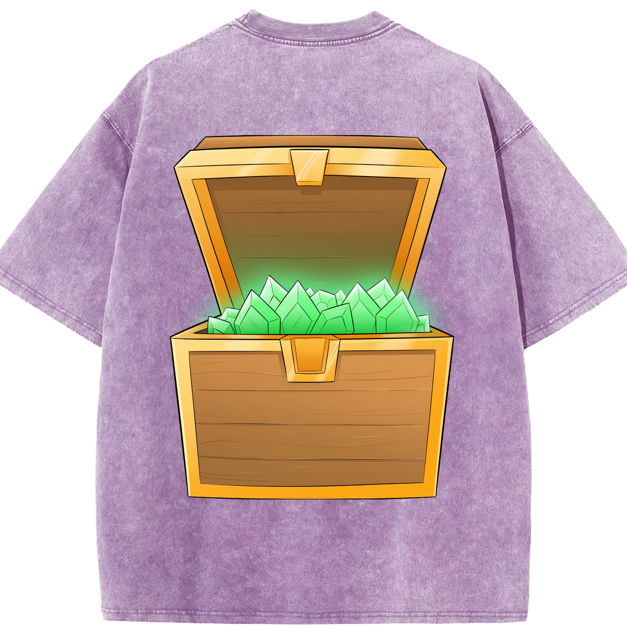 （画像用） マインクラフト ブロックの世界 Minecraft MC Block world 綿100% ヴィンテージ風 半袖Tシャツ（背面プリント）