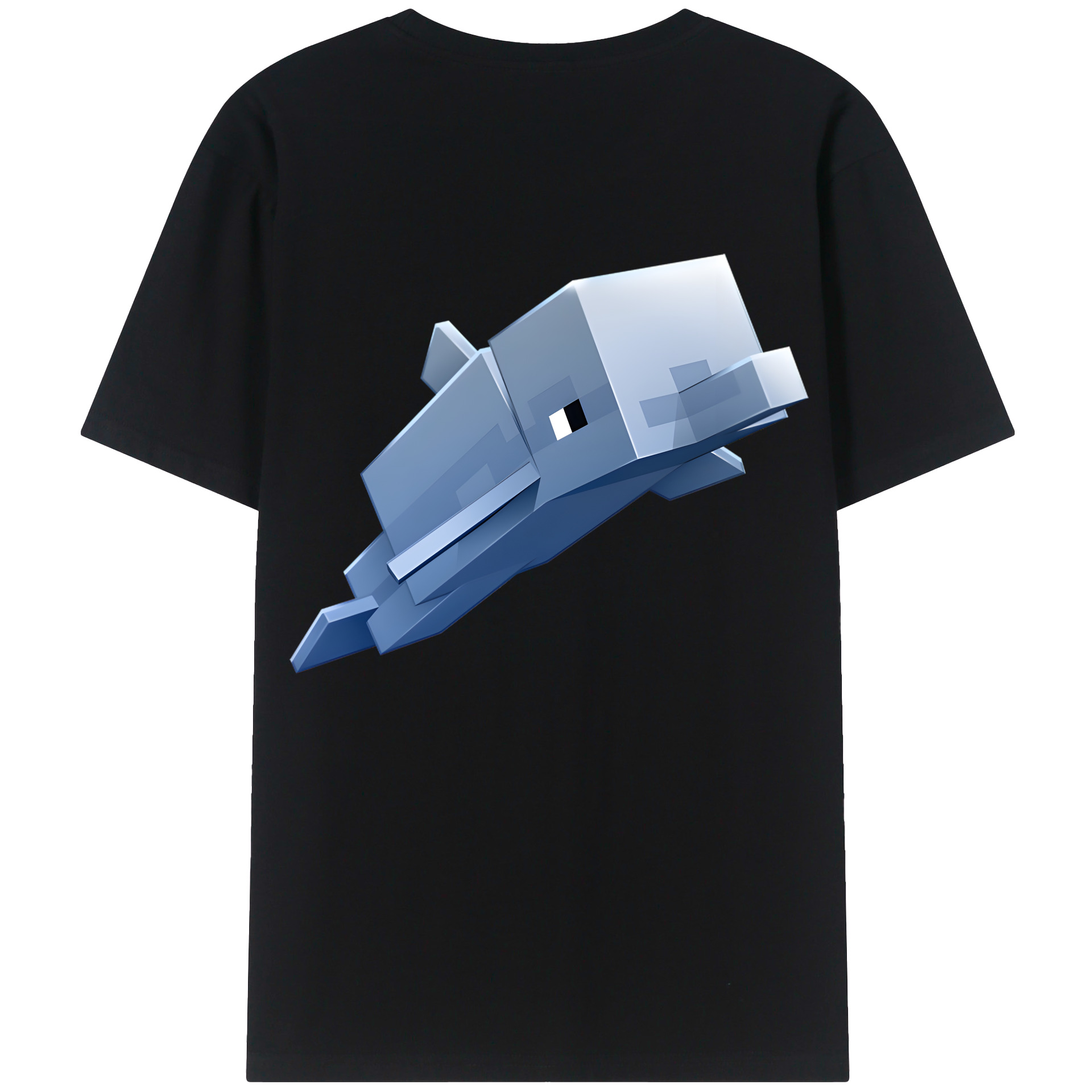 （画像用） マインクラフト ブロックの世界 Minecraft MC Block world 綿100％ メンズ半袖Tシャツ（バックプリント） 通気性