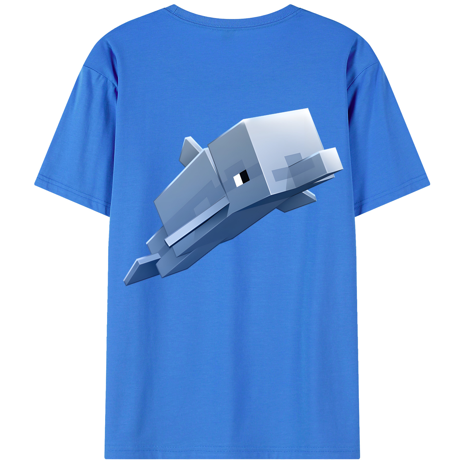 （画像用） マインクラフト ブロックの世界 Minecraft MC Block world 綿100％ メンズ半袖Tシャツ（バックプリント） 通気性