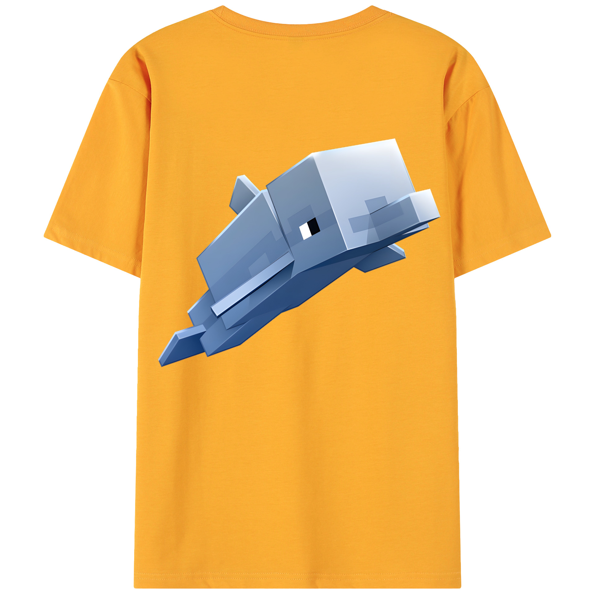 （画像用） マインクラフト ブロックの世界 Minecraft MC Block world 綿100％ メンズ半袖Tシャツ（バックプリント） 通気性