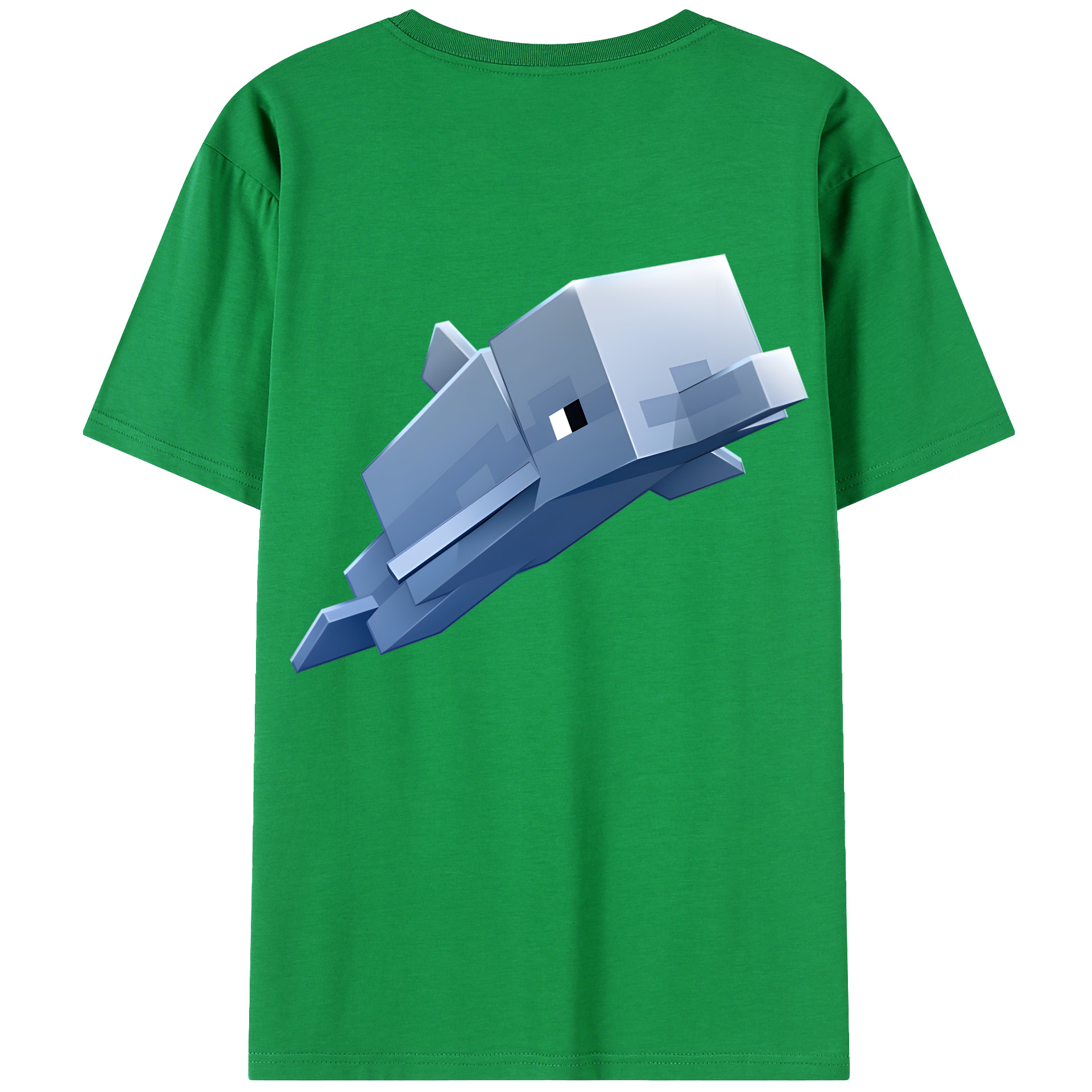 （画像用） マインクラフト ブロックの世界 Minecraft MC Block world 綿100％ メンズ半袖Tシャツ（バックプリント） 通気性