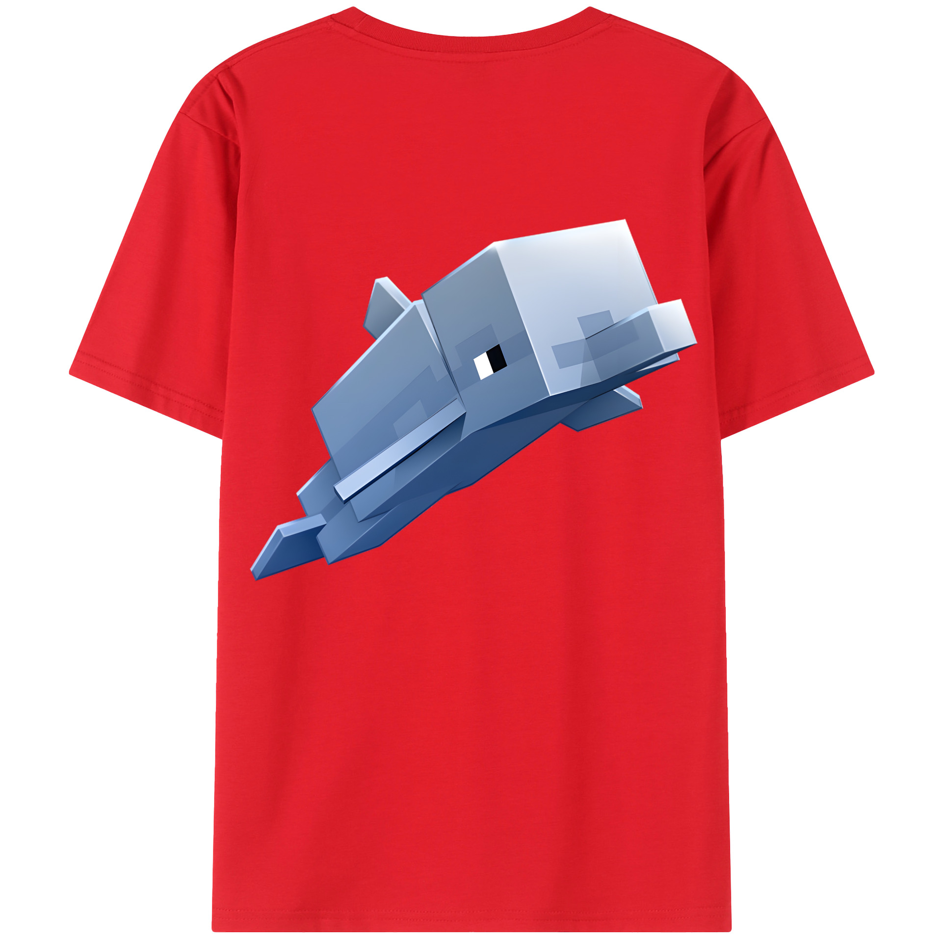 （画像用） マインクラフト ブロックの世界 Minecraft MC Block world 綿100％ メンズ半袖Tシャツ（バックプリント） 通気性