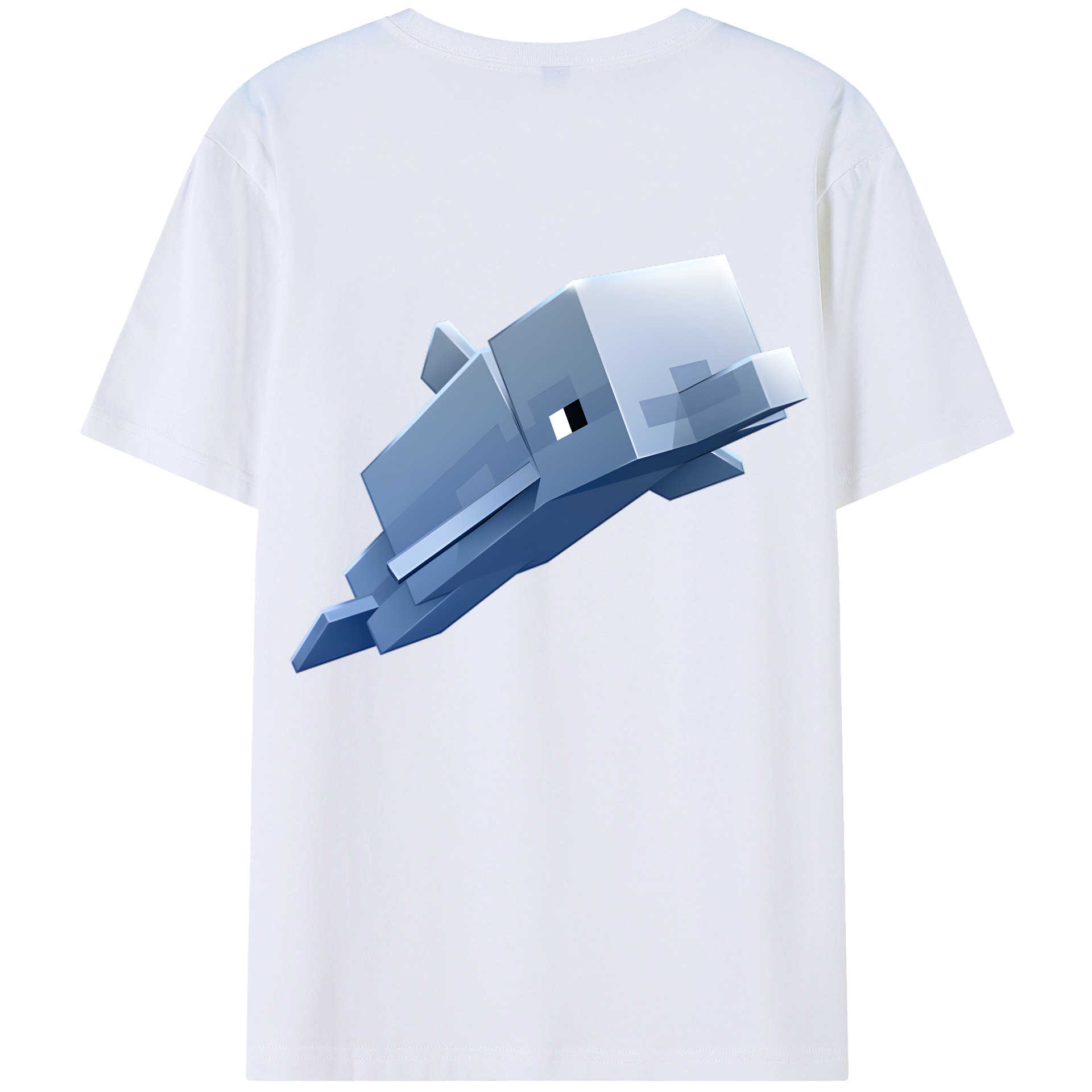 （画像用） マインクラフト ブロックの世界 Minecraft MC Block world 綿100％ メンズ半袖Tシャツ（バックプリント） 通気性