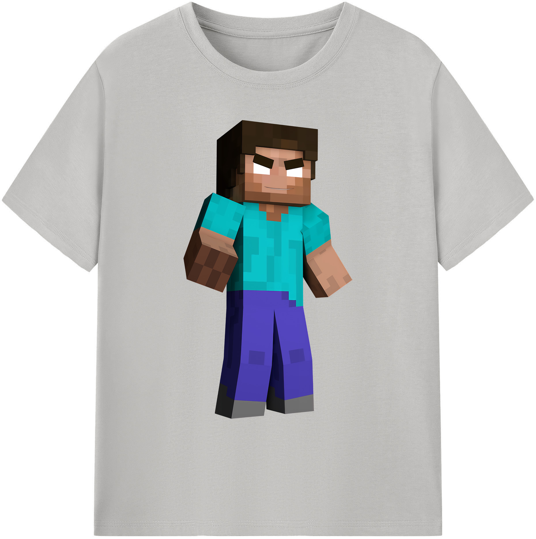 （画像用） マインクラフト ブロックの世界 Minecraft MC Block world 綿100％ メンズ半袖Tシャツ｜肌触りやわらか＆通気性