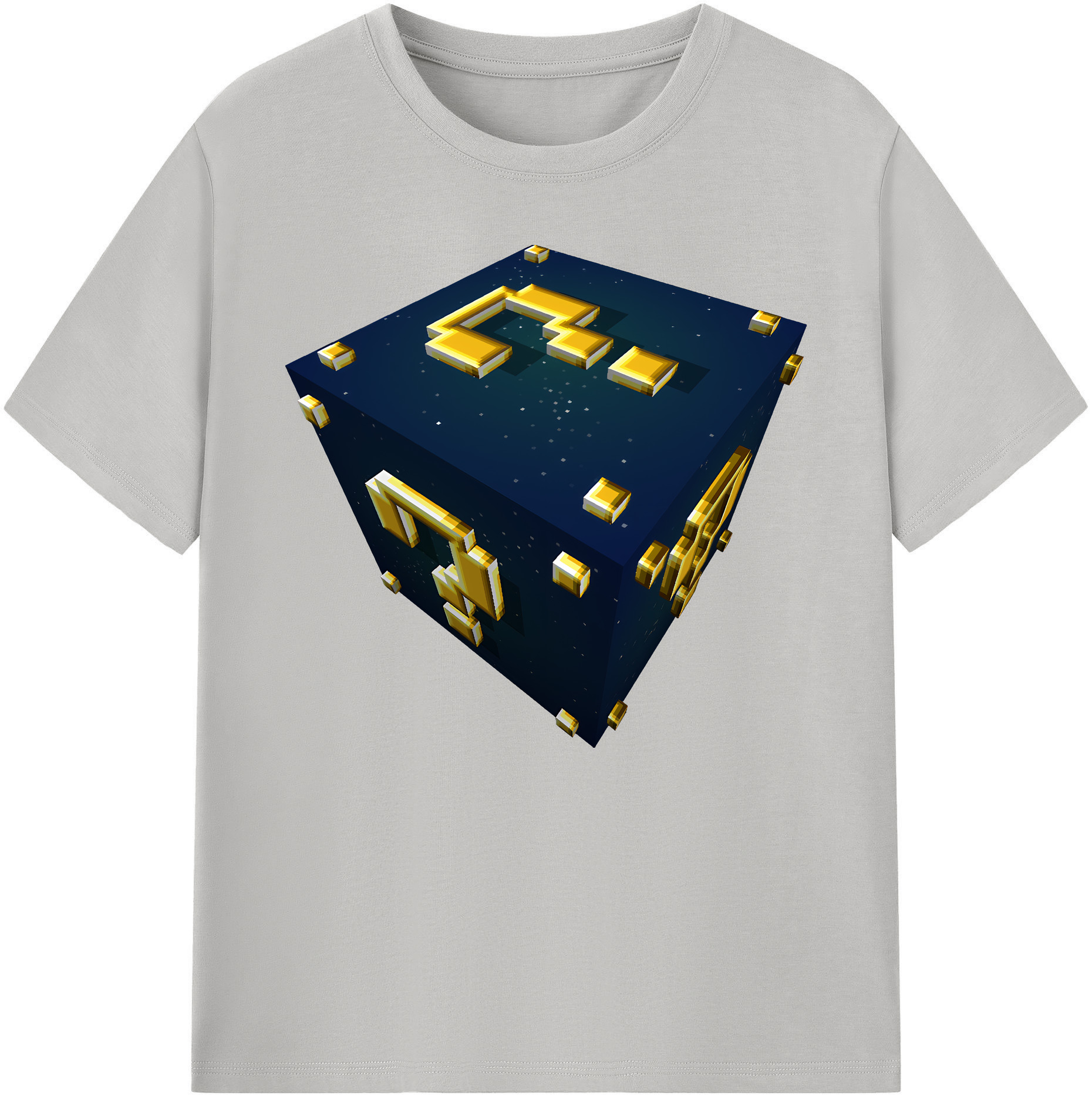 （画像用） マインクラフト ブロックの世界 Minecraft MC Block world 綿100％ メンズ半袖Tシャツ｜肌触りやわらか＆通気性