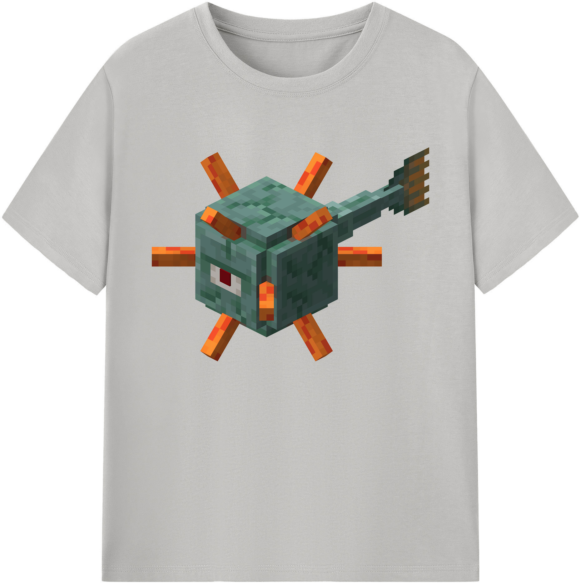 （画像用） マインクラフト ブロックの世界 Minecraft MC Block world 綿100％ メンズ半袖Tシャツ｜肌触りやわらか＆通気性