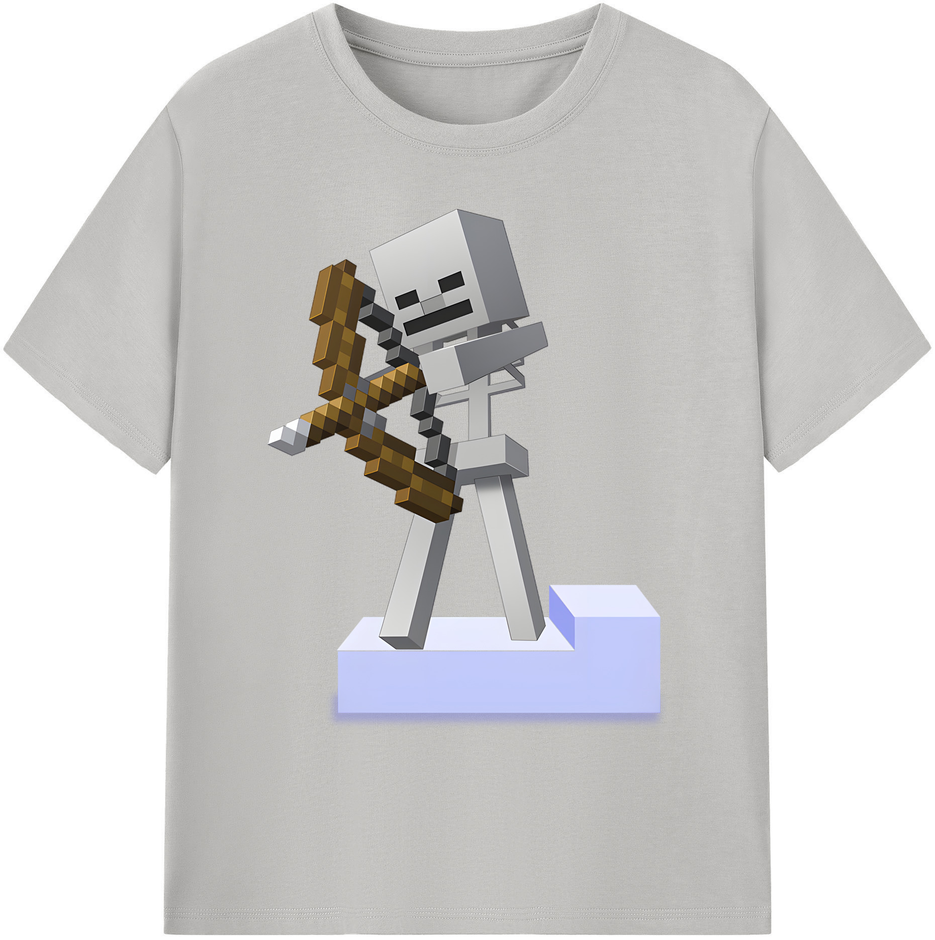 （画像用） マインクラフト ブロックの世界 Minecraft MC Block world 綿100％ メンズ半袖Tシャツ｜肌触りやわらか＆通気性