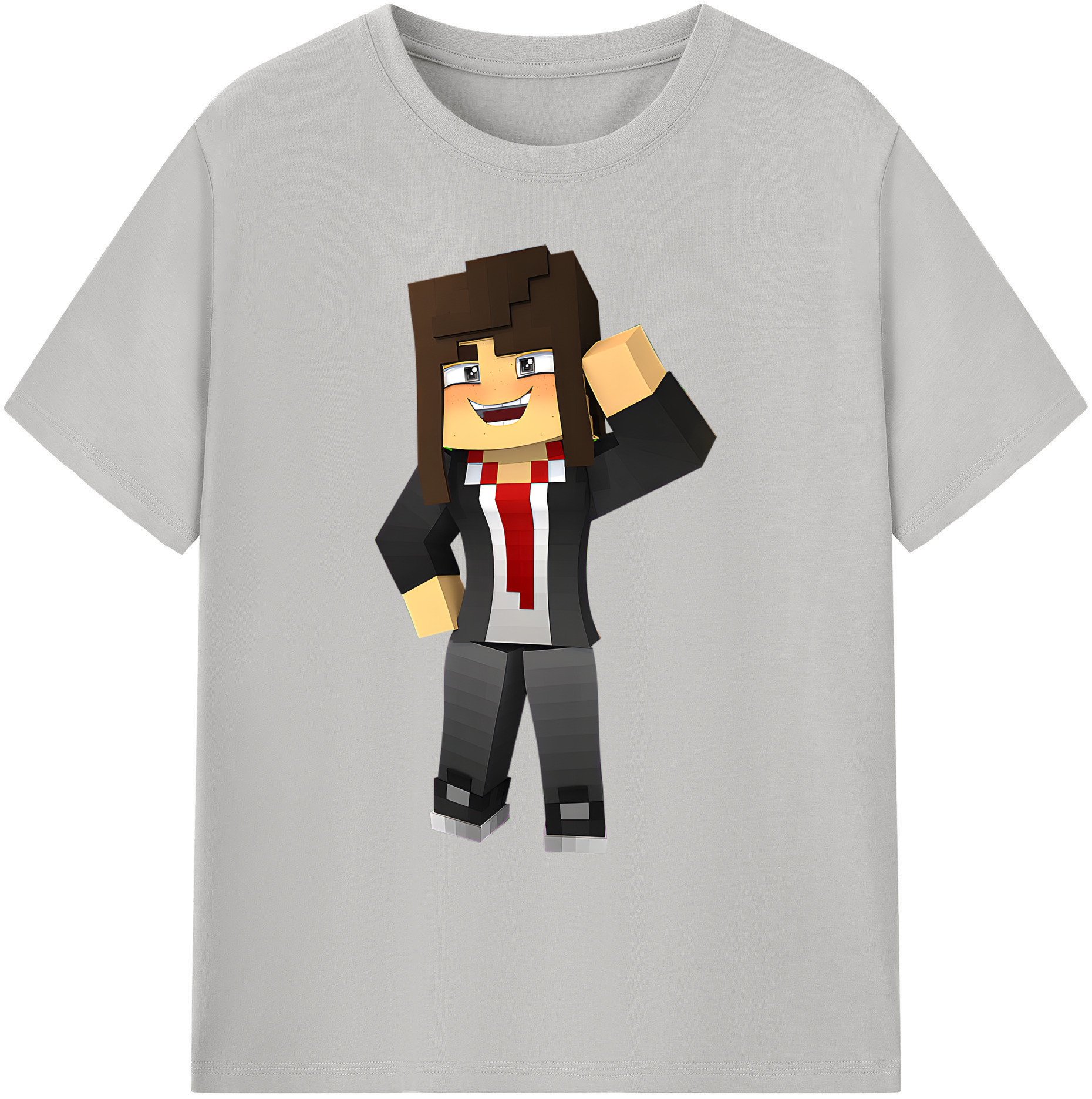 （画像用） マインクラフト ブロックの世界 Minecraft MC Block world 綿100％ メンズ半袖Tシャツ｜肌触りやわらか＆通気性