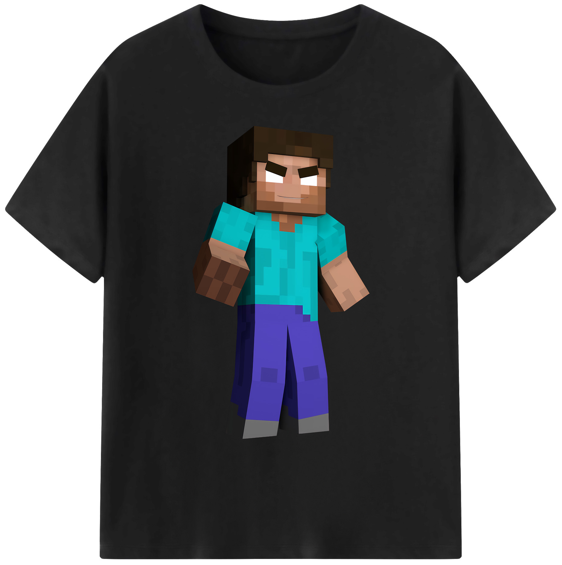 （画像用） マインクラフト ブロックの世界 Minecraft MC Block world 綿100％ メンズ半袖Tシャツ｜肌触りやわらか＆通気性