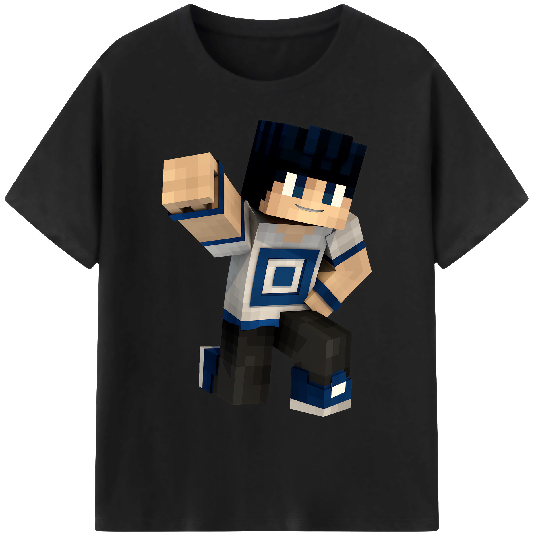 （画像用） マインクラフト ブロックの世界 Minecraft MC Block world 綿100％ メンズ半袖Tシャツ｜肌触りやわらか＆通気性