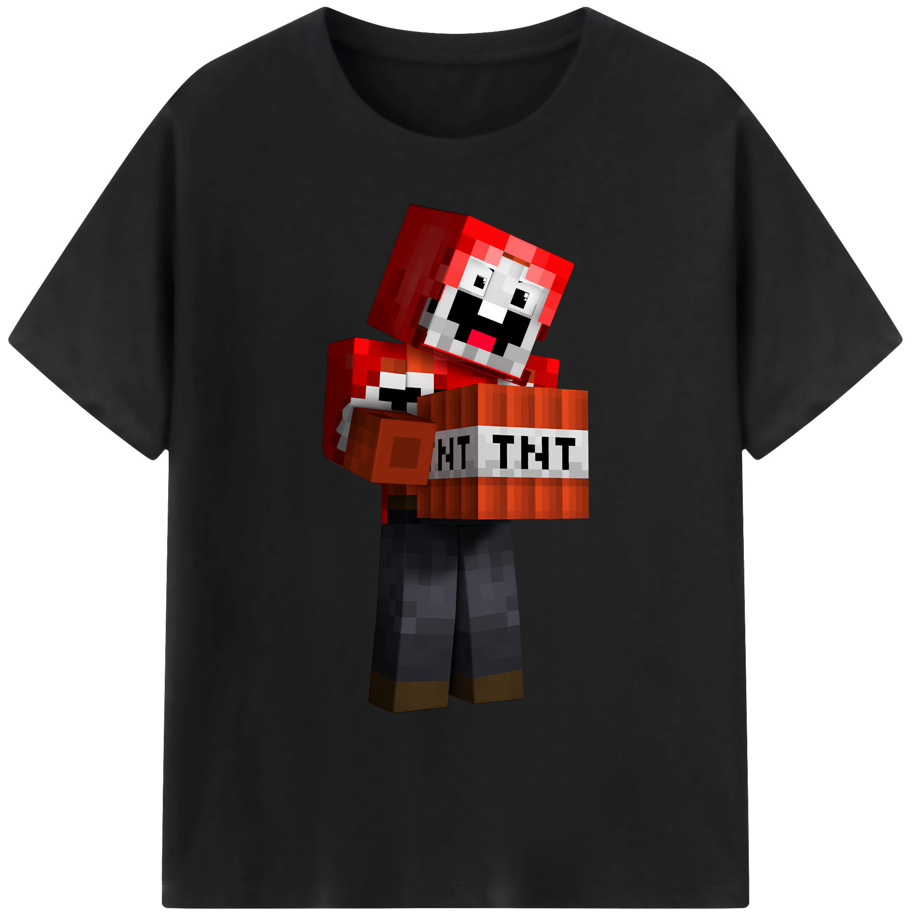 （画像用） マインクラフト ブロックの世界 Minecraft MC Block world 綿100％ メンズ半袖Tシャツ｜肌触りやわらか＆通気性