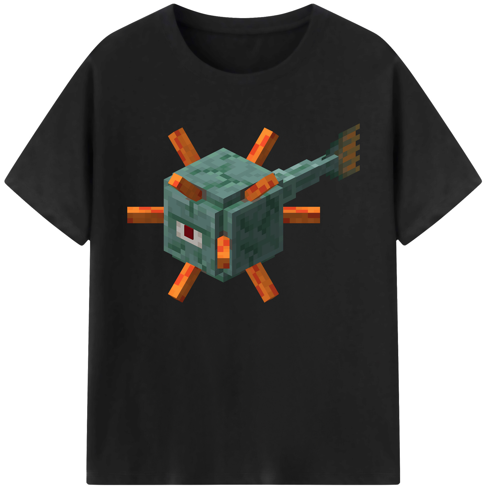 （画像用） マインクラフト ブロックの世界 Minecraft MC Block world 綿100％ メンズ半袖Tシャツ｜肌触りやわらか＆通気性