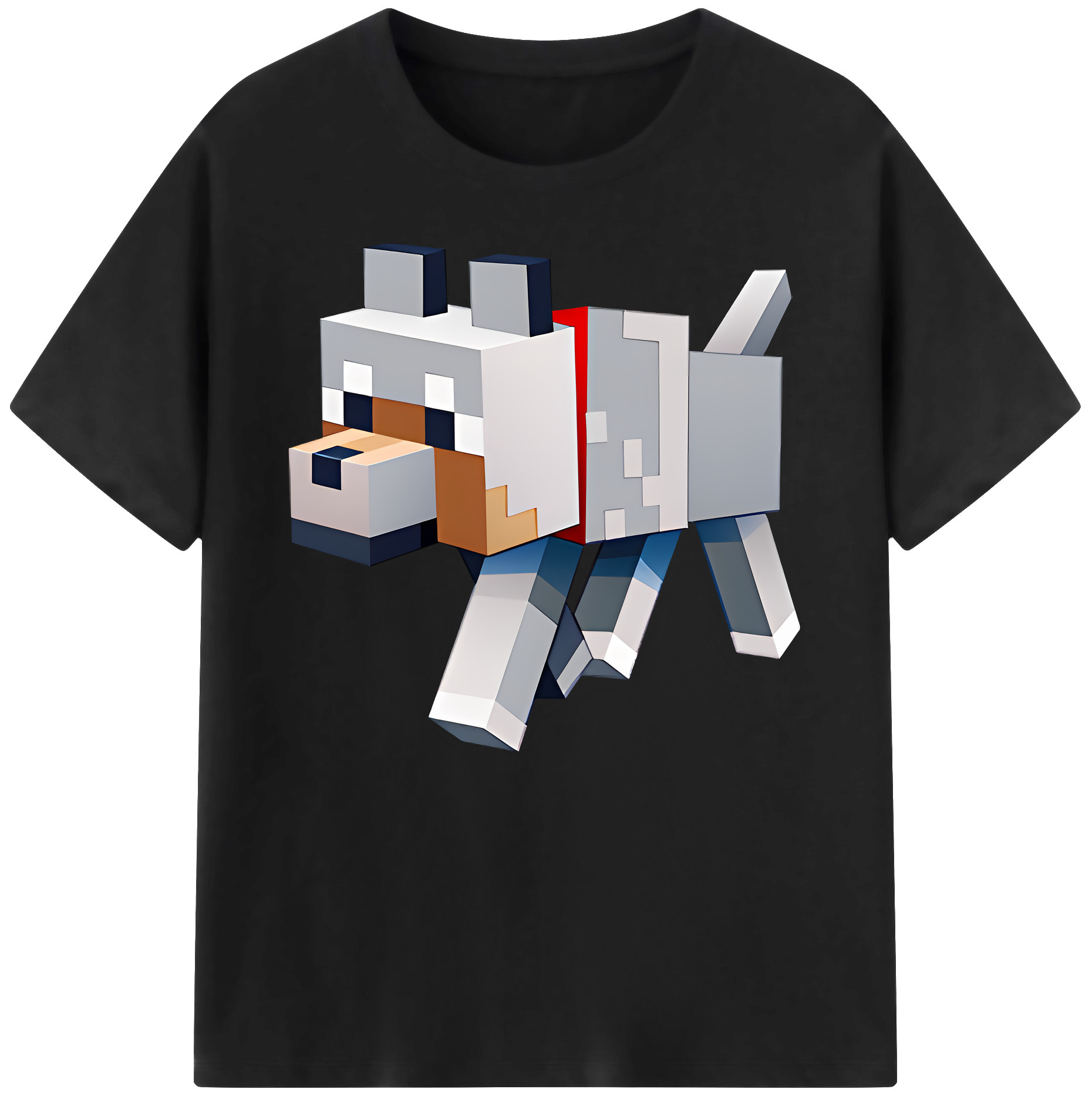 （画像用） マインクラフト ブロックの世界 Minecraft MC Block world 綿100％ メンズ半袖Tシャツ｜肌触りやわらか＆通気性