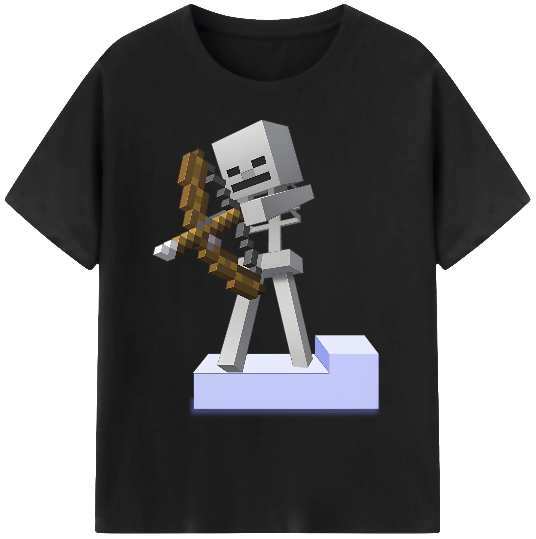 （画像用） マインクラフト ブロックの世界 Minecraft MC Block world 綿100％ メンズ半袖Tシャツ｜肌触りやわらか＆通気性