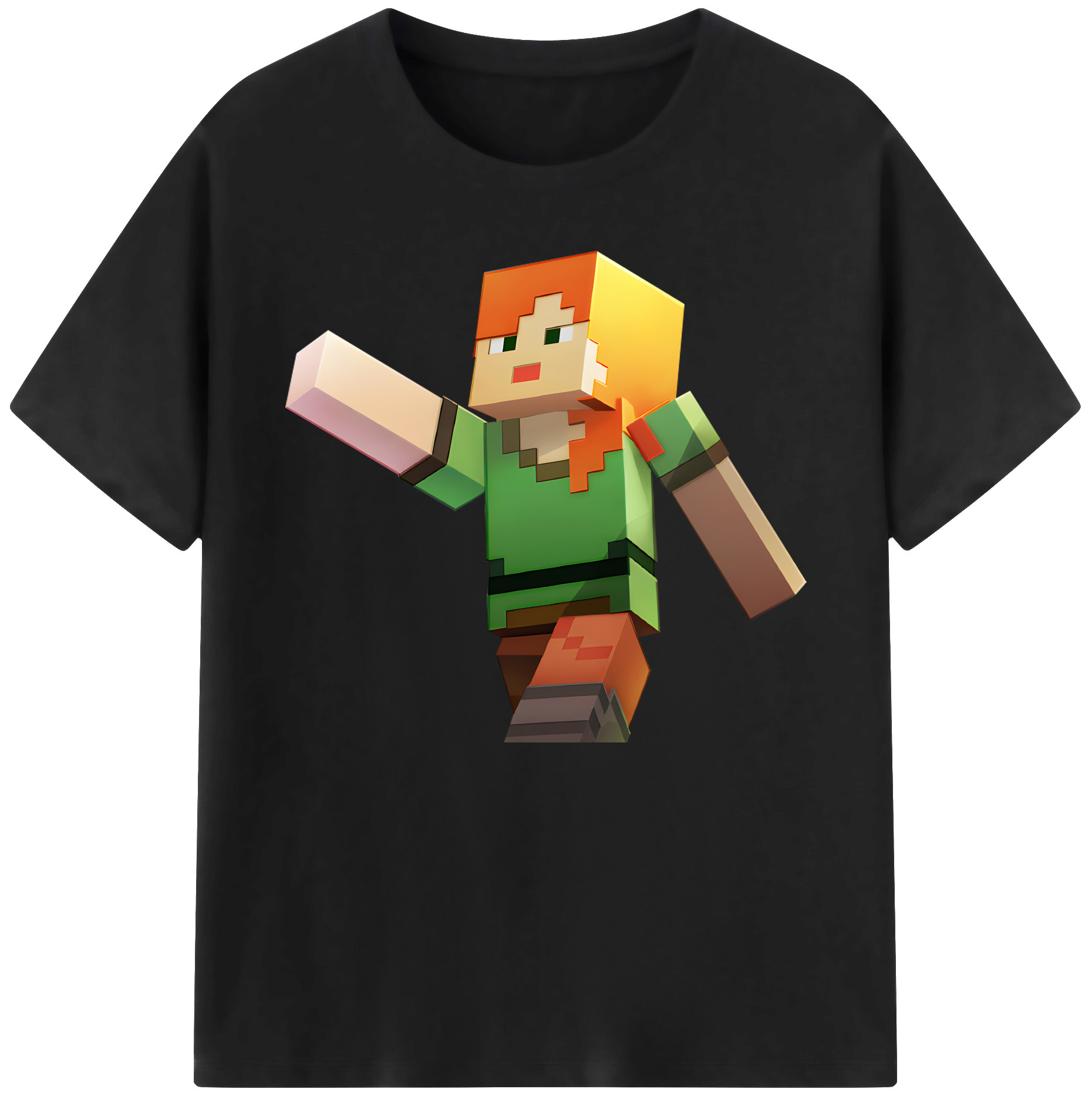 （画像用） マインクラフト ブロックの世界 Minecraft MC Block world 綿100％ メンズ半袖Tシャツ｜肌触りやわらか＆通気性