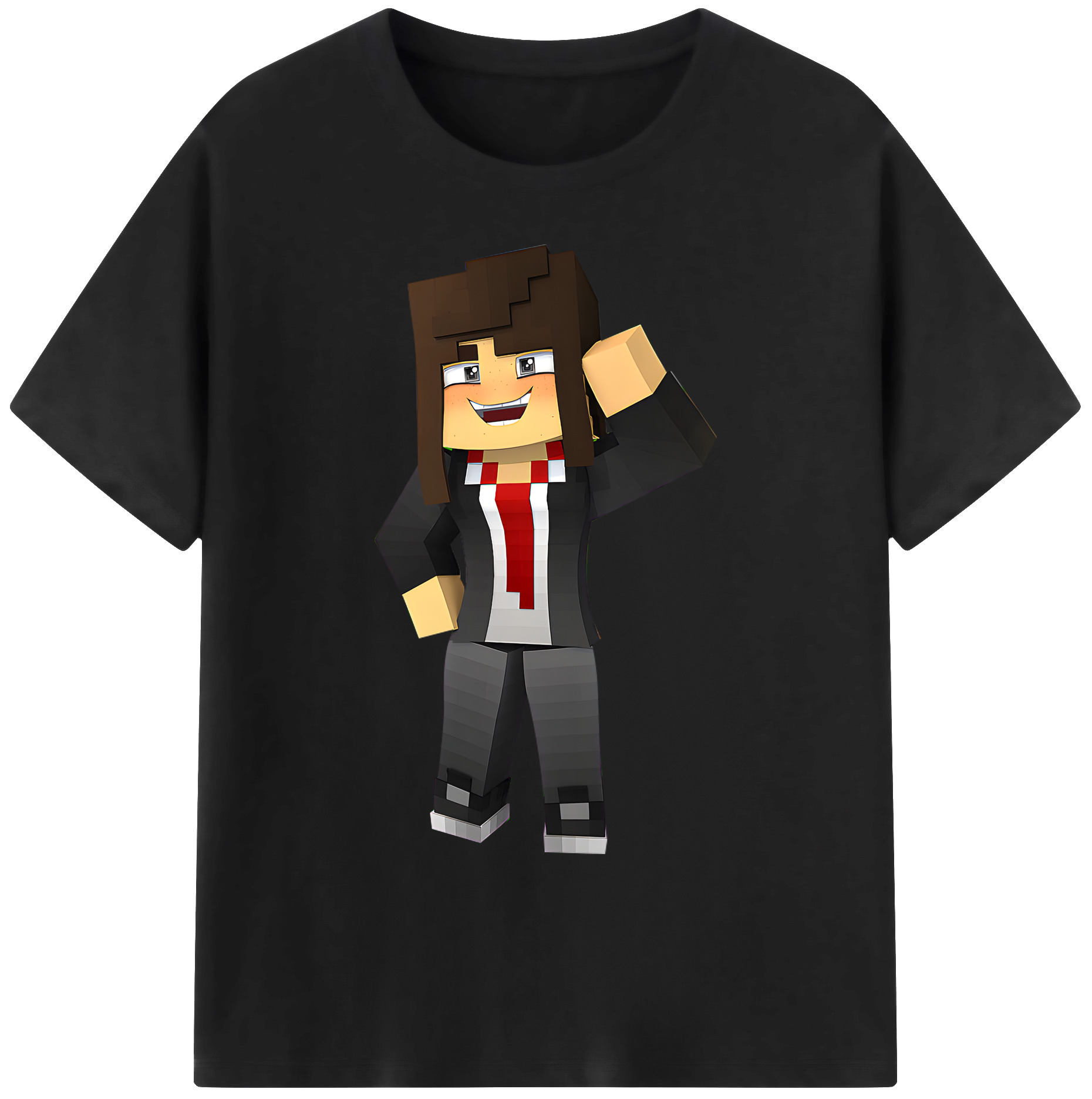 （画像用） マインクラフト ブロックの世界 Minecraft MC Block world 綿100％ メンズ半袖Tシャツ｜肌触りやわらか＆通気性