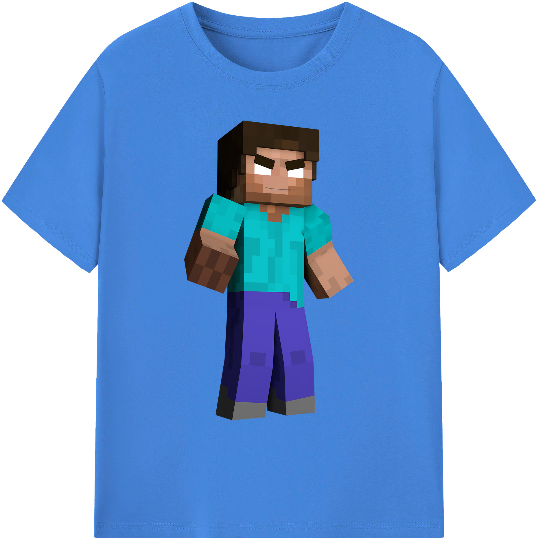 （画像用） マインクラフト ブロックの世界 Minecraft MC Block world 綿100％ メンズ半袖Tシャツ｜肌触りやわらか＆通気性