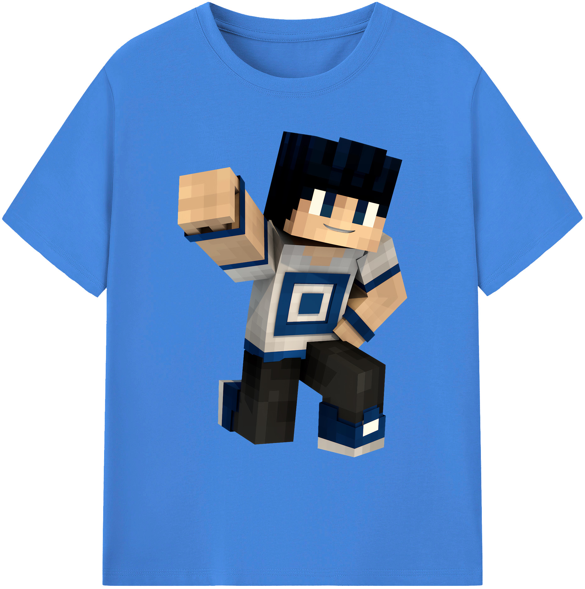 （画像用） マインクラフト ブロックの世界 Minecraft MC Block world 綿100％ メンズ半袖Tシャツ｜肌触りやわらか＆通気性