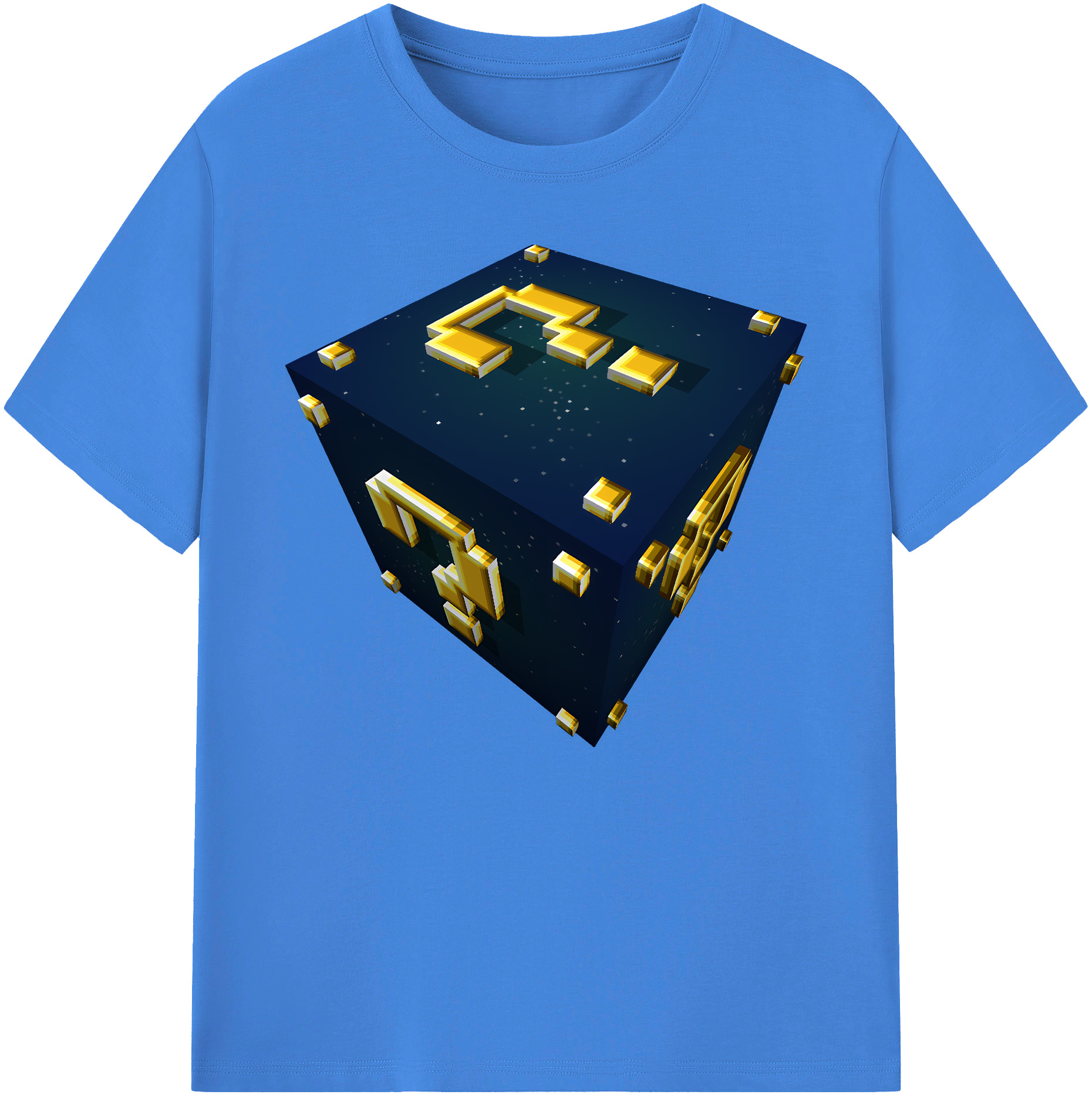 （画像用） マインクラフト ブロックの世界 Minecraft MC Block world 綿100％ メンズ半袖Tシャツ｜肌触りやわらか＆通気性