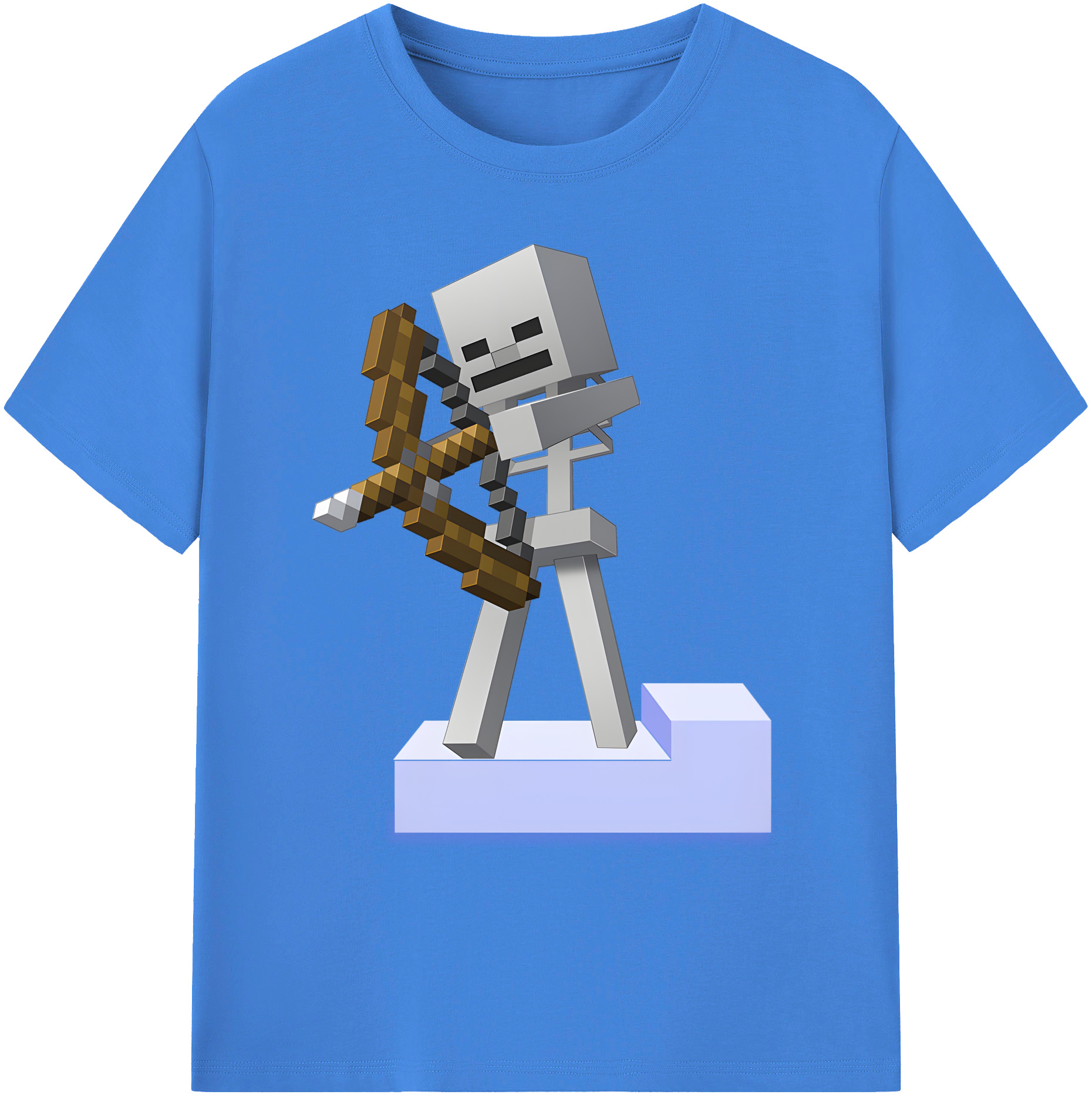（画像用） マインクラフト ブロックの世界 Minecraft MC Block world 綿100％ メンズ半袖Tシャツ｜肌触りやわらか＆通気性
