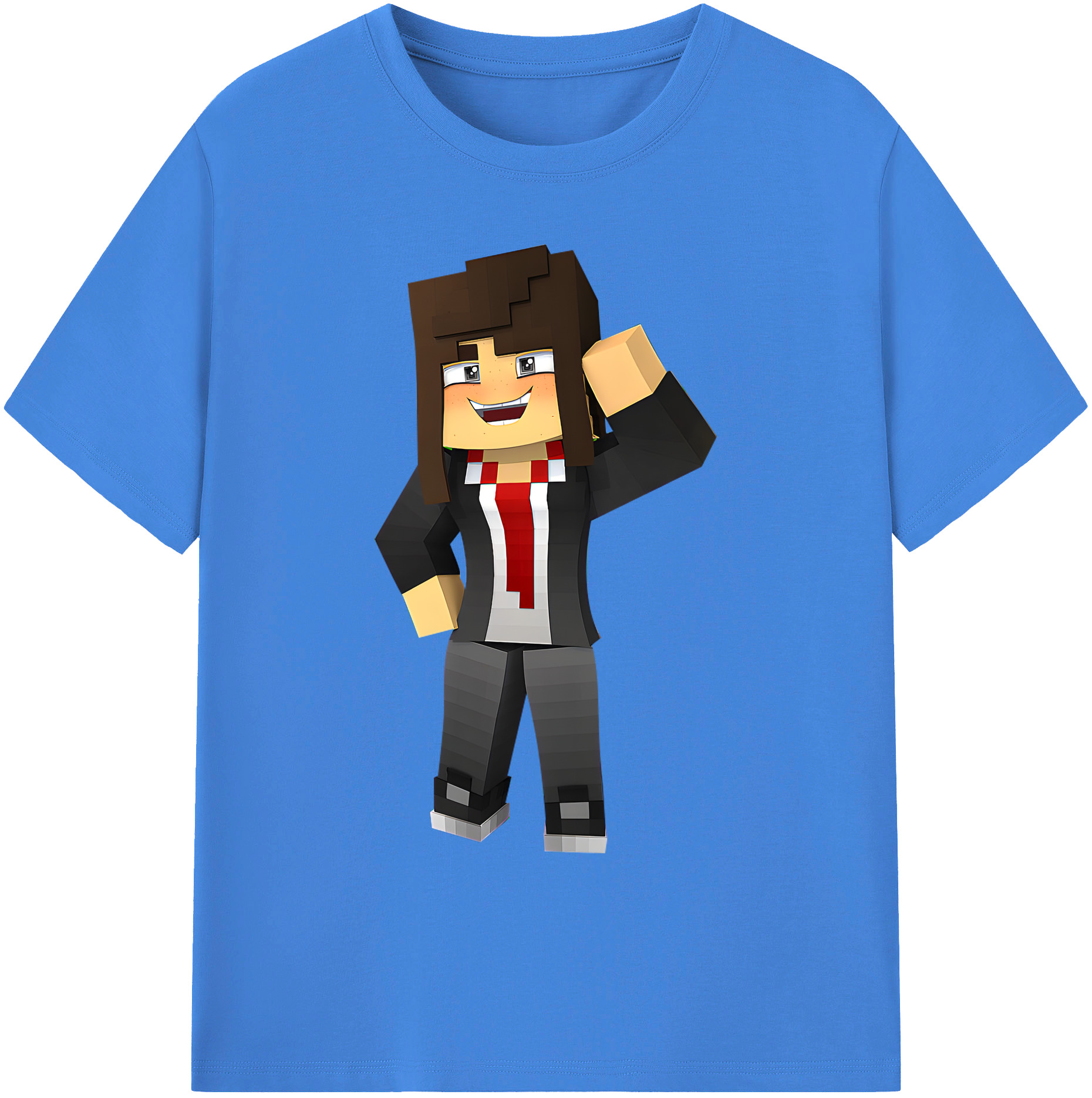 （画像用） マインクラフト ブロックの世界 Minecraft MC Block world 綿100％ メンズ半袖Tシャツ｜肌触りやわらか＆通気性