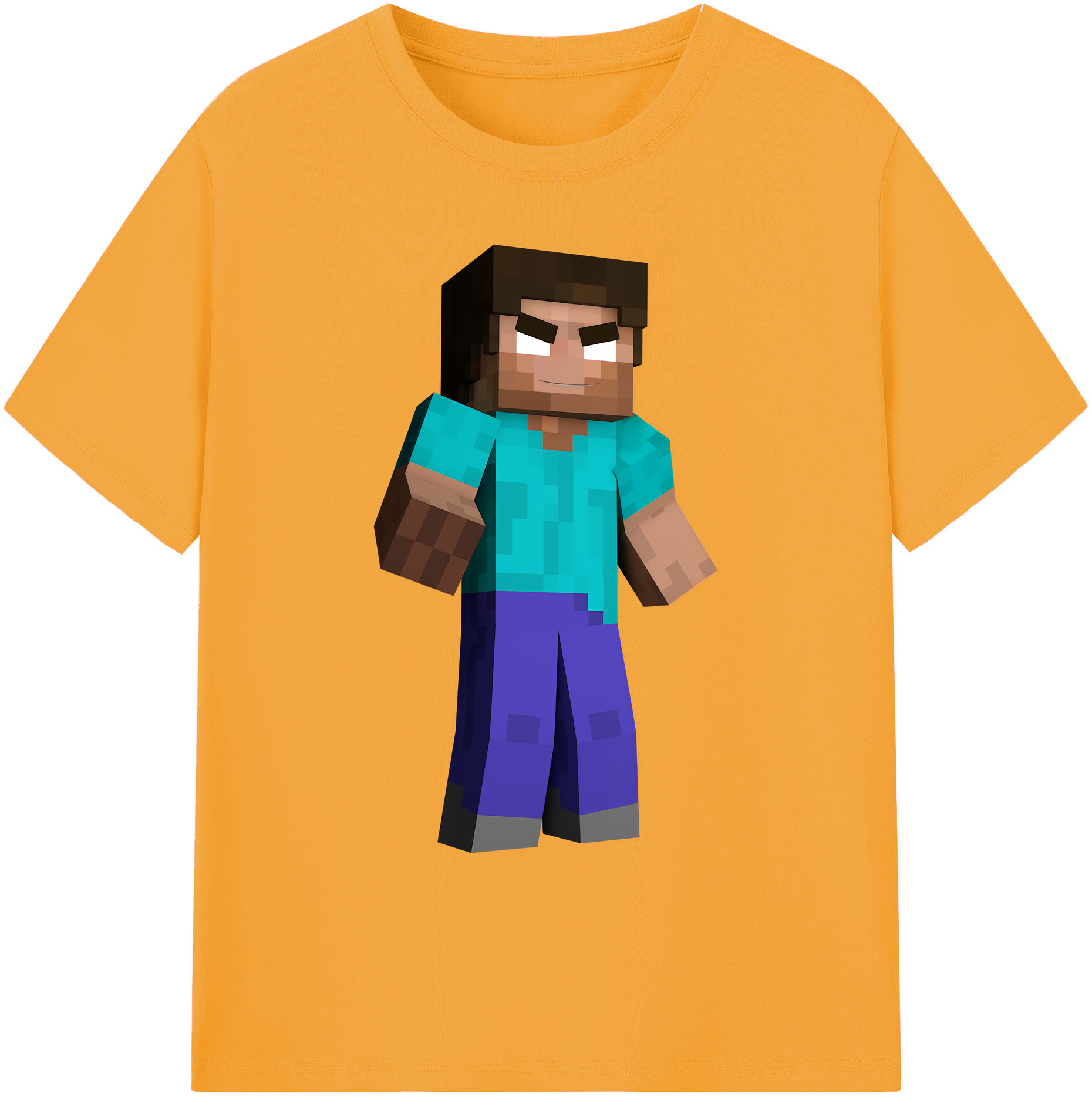 （画像用） マインクラフト ブロックの世界 Minecraft MC Block world 綿100％ メンズ半袖Tシャツ｜肌触りやわらか＆通気性
