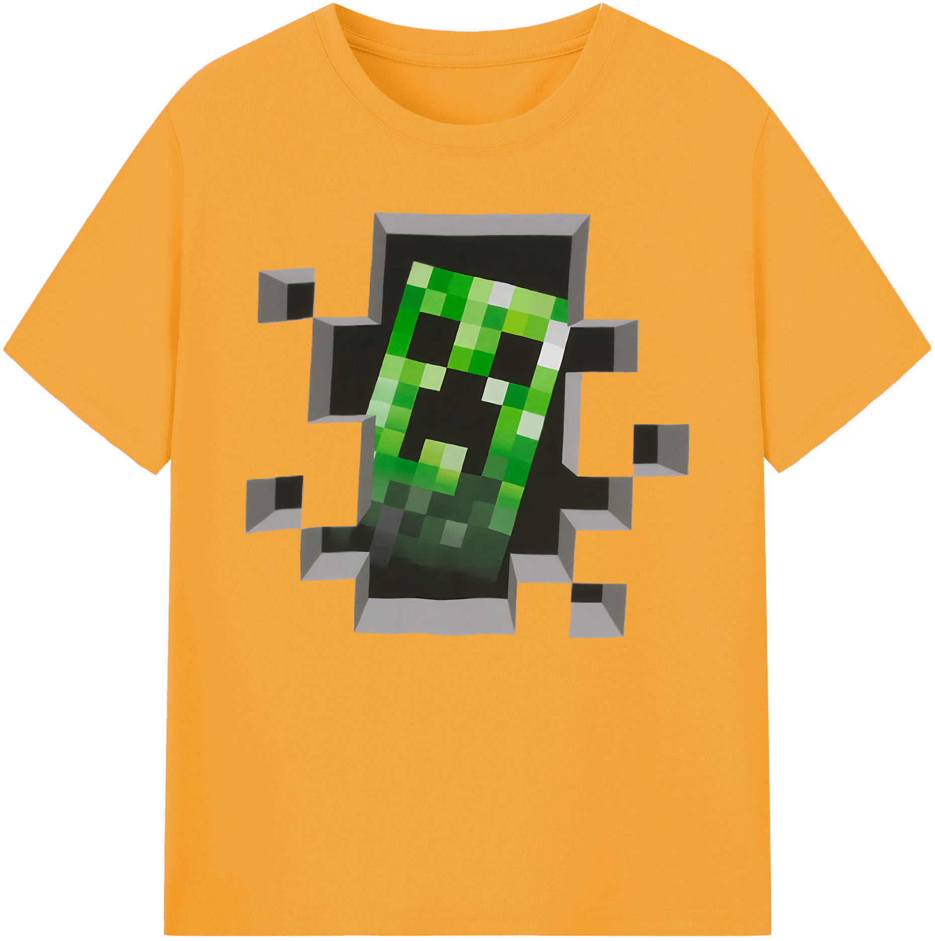 （画像用） マインクラフト ブロックの世界 Minecraft MC Block world 綿100％ メンズ半袖Tシャツ｜肌触りやわらか＆通気性