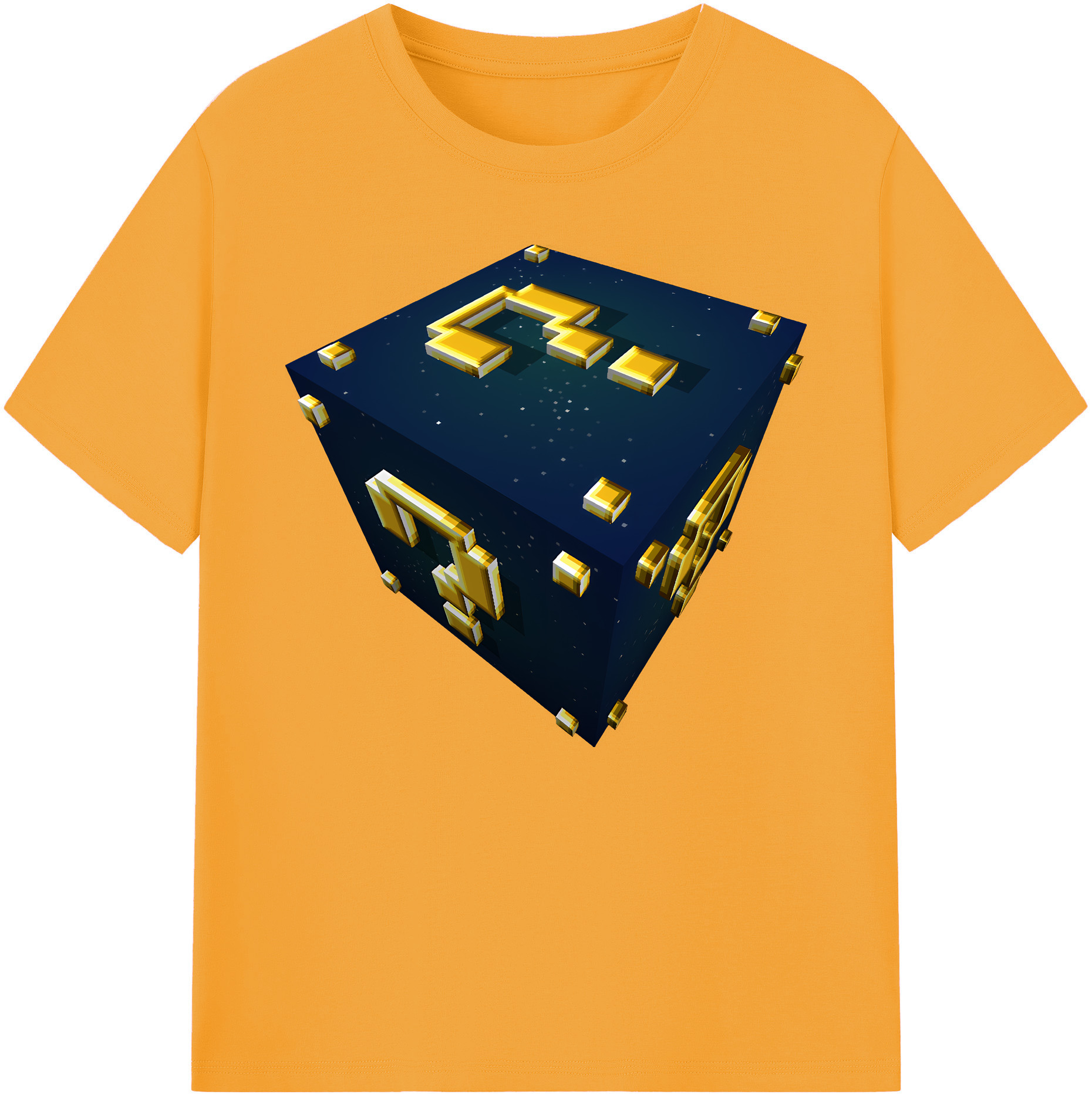 （画像用） マインクラフト ブロックの世界 Minecraft MC Block world 綿100％ メンズ半袖Tシャツ｜肌触りやわらか＆通気性