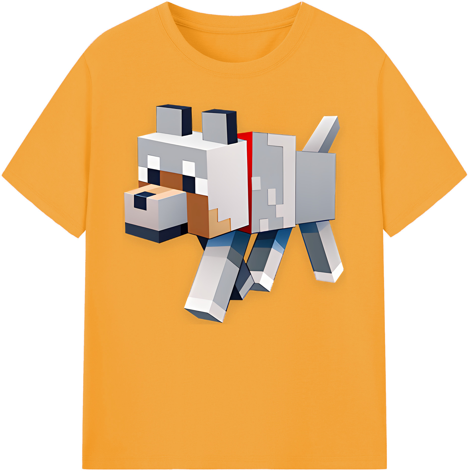 （画像用） マインクラフト ブロックの世界 Minecraft MC Block world 綿100％ メンズ半袖Tシャツ｜肌触りやわらか＆通気性