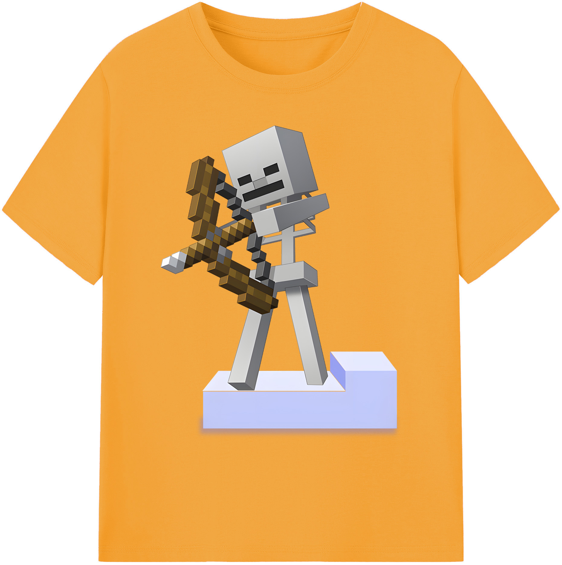 （画像用） マインクラフト ブロックの世界 Minecraft MC Block world 綿100％ メンズ半袖Tシャツ｜肌触りやわらか＆通気性