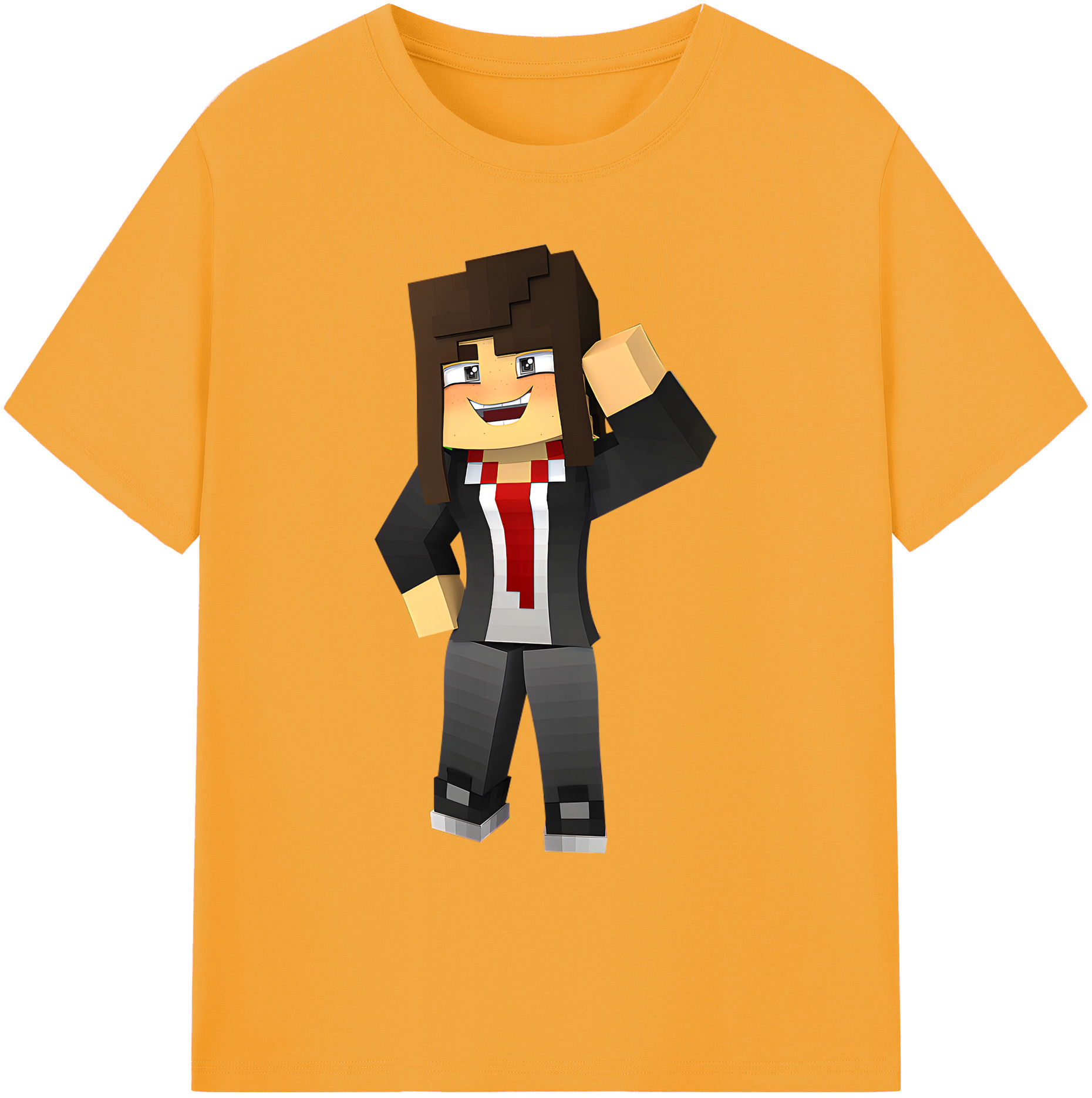 （画像用） マインクラフト ブロックの世界 Minecraft MC Block world 綿100％ メンズ半袖Tシャツ｜肌触りやわらか＆通気性
