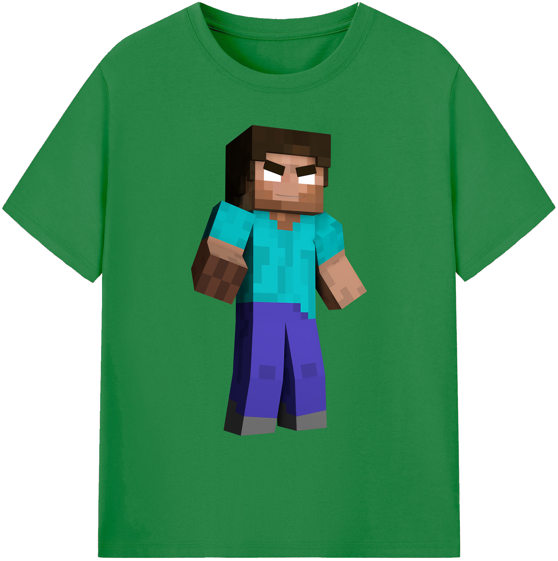 （画像用） マインクラフト ブロックの世界 Minecraft MC Block world 綿100％ メンズ半袖Tシャツ｜肌触りやわらか＆通気性