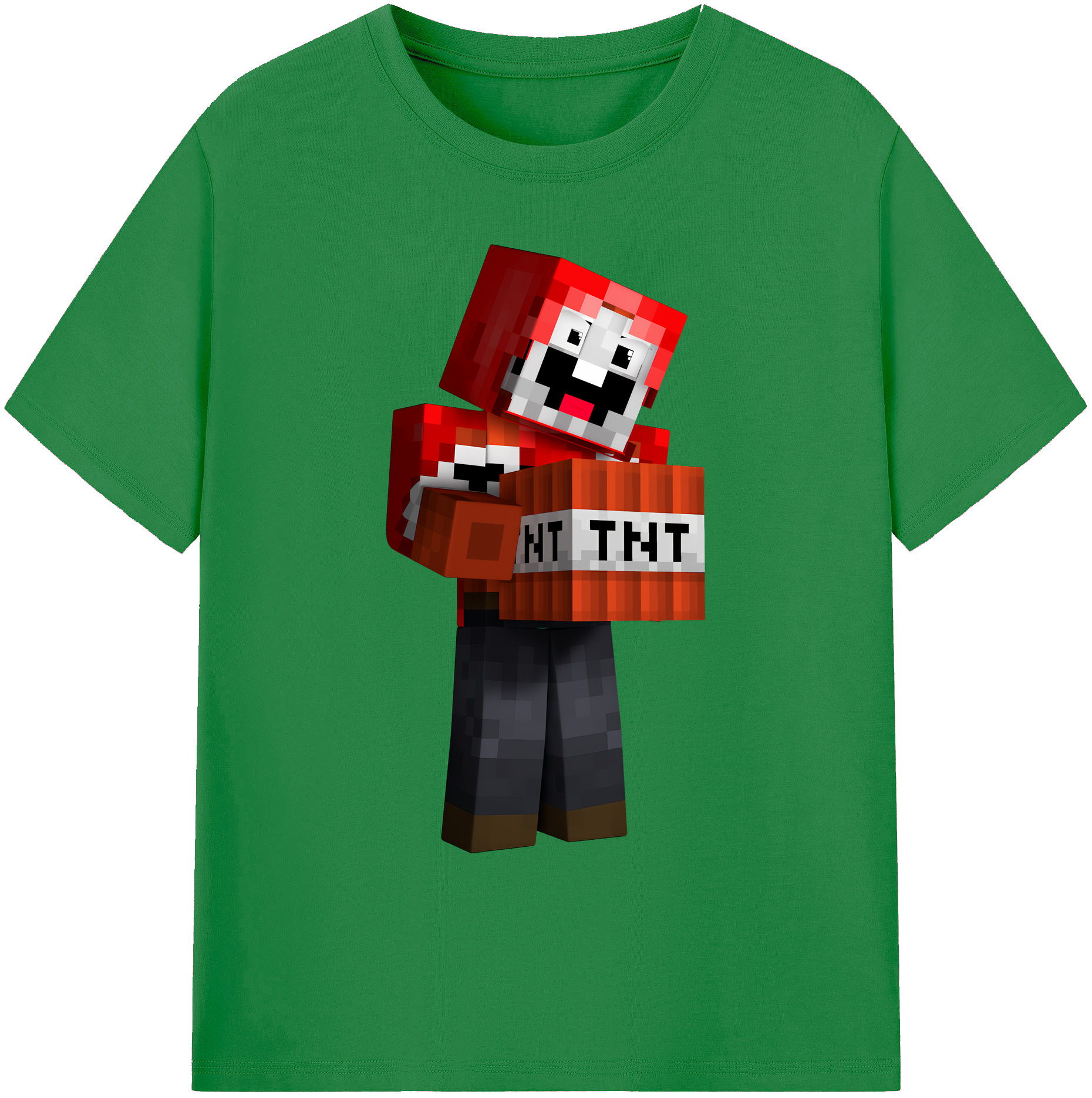 （画像用） マインクラフト ブロックの世界 Minecraft MC Block world 綿100％ メンズ半袖Tシャツ｜肌触りやわらか＆通気性