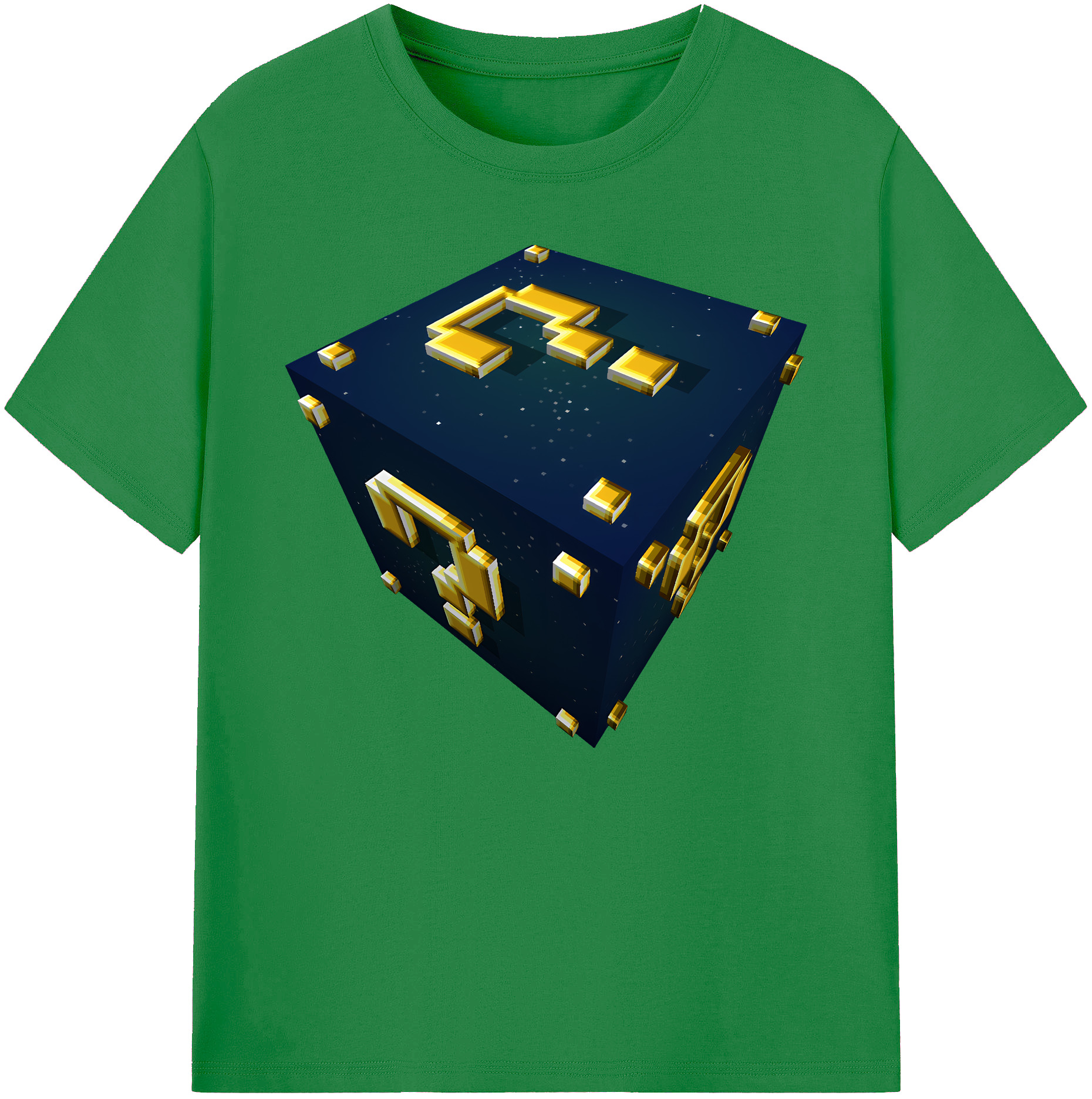 （画像用） マインクラフト ブロックの世界 Minecraft MC Block world 綿100％ メンズ半袖Tシャツ｜肌触りやわらか＆通気性