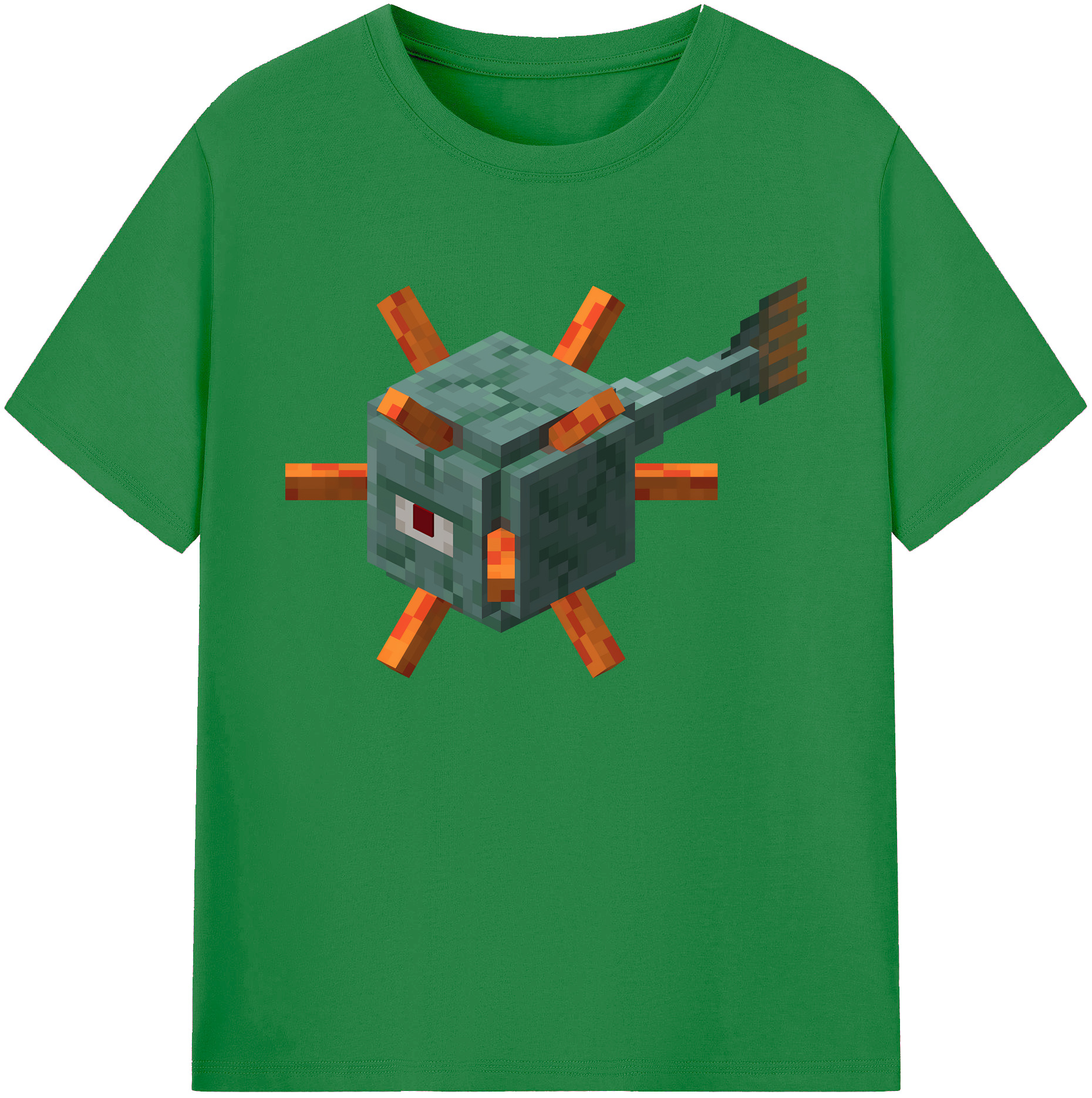 （画像用） マインクラフト ブロックの世界 Minecraft MC Block world 綿100％ メンズ半袖Tシャツ｜肌触りやわらか＆通気性