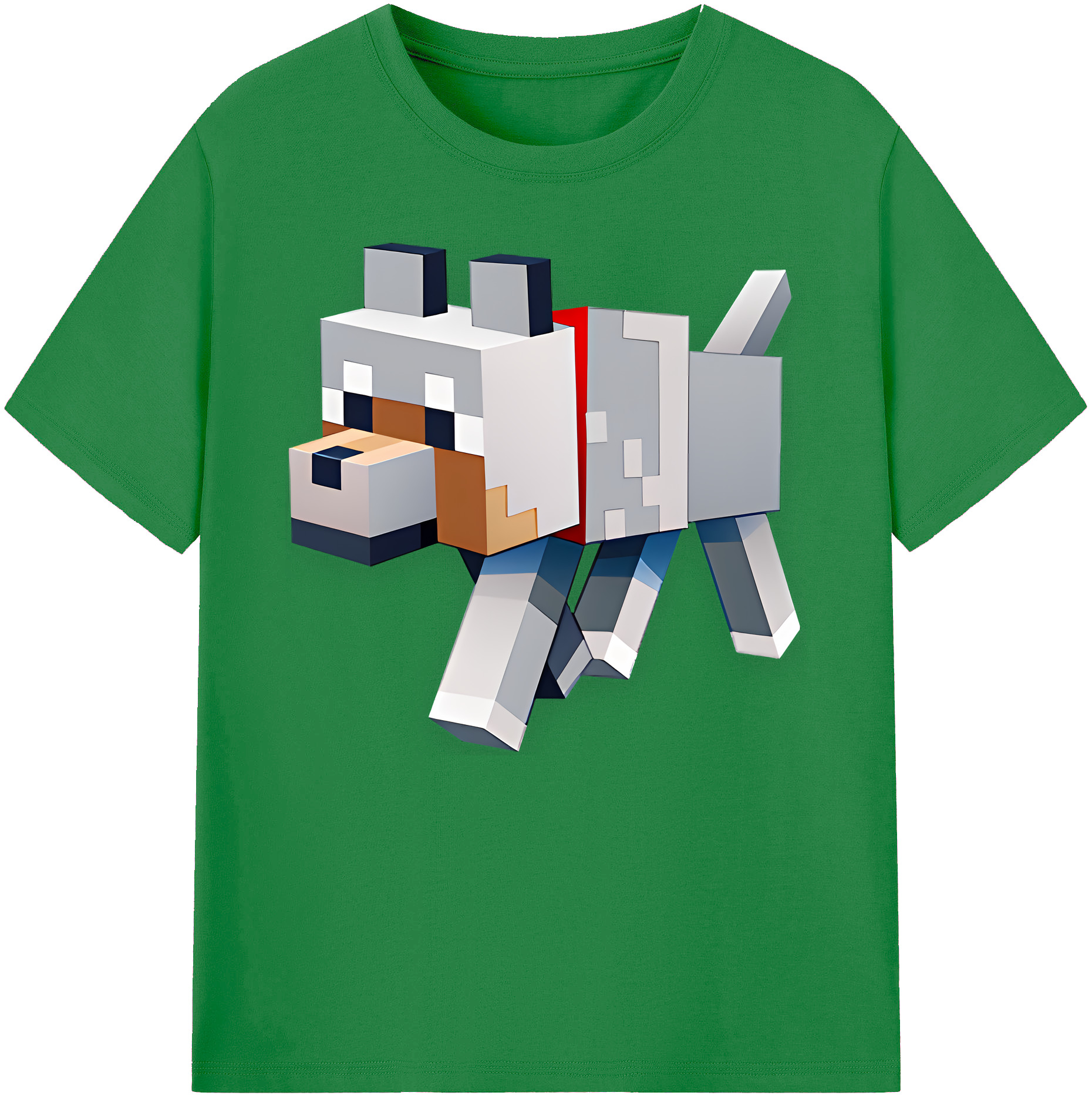 （画像用） マインクラフト ブロックの世界 Minecraft MC Block world 綿100％ メンズ半袖Tシャツ｜肌触りやわらか＆通気性