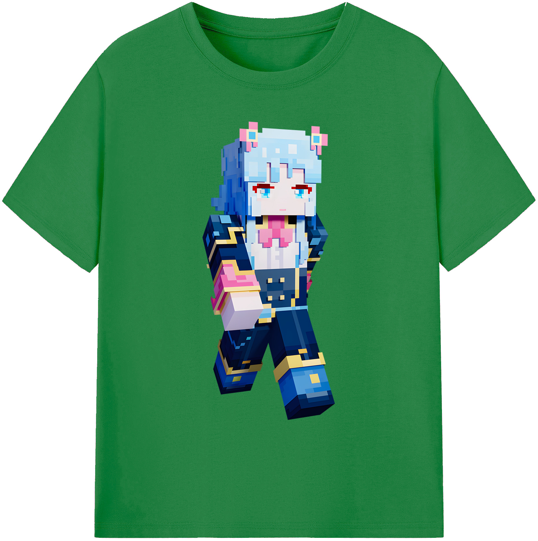 （画像用） マインクラフト ブロックの世界 Minecraft MC Block world 綿100％ メンズ半袖Tシャツ｜肌触りやわらか＆通気性