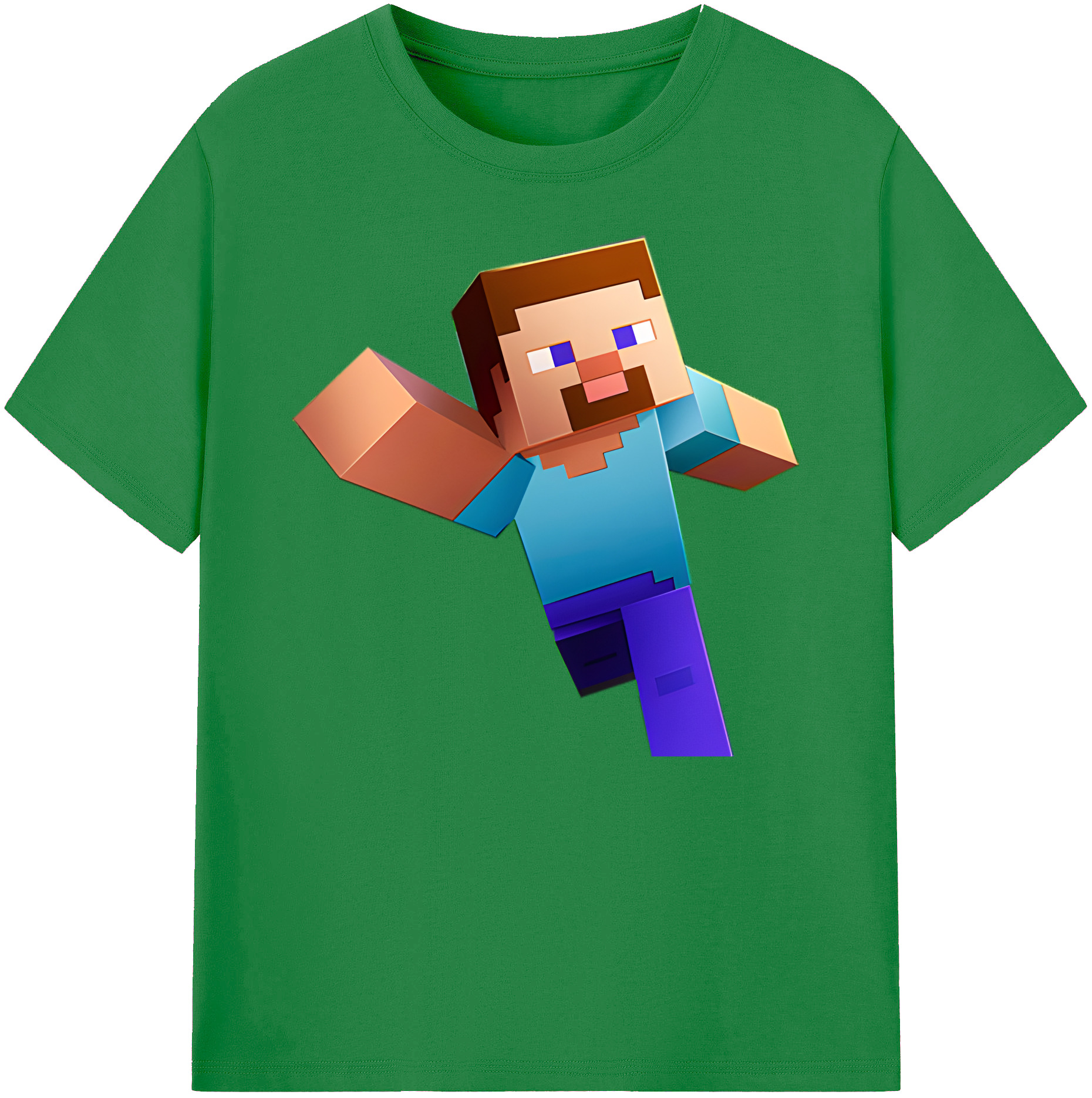 （画像用） マインクラフト ブロックの世界 Minecraft MC Block world 綿100％ メンズ半袖Tシャツ｜肌触りやわらか＆通気性