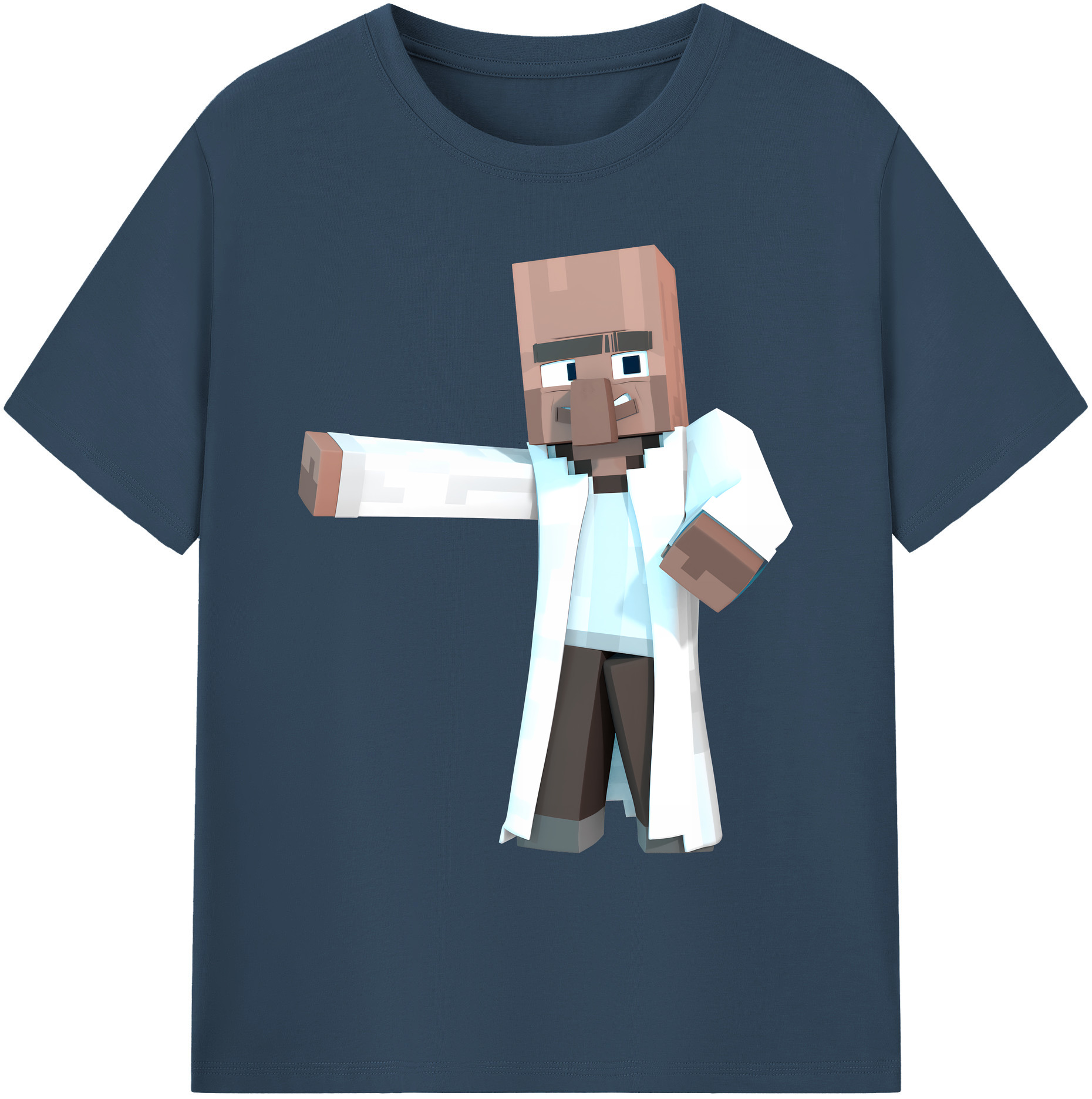 （画像用） マインクラフト ブロックの世界 Minecraft MC Block world 綿100％ メンズ半袖Tシャツ｜肌触りやわらか＆通気性