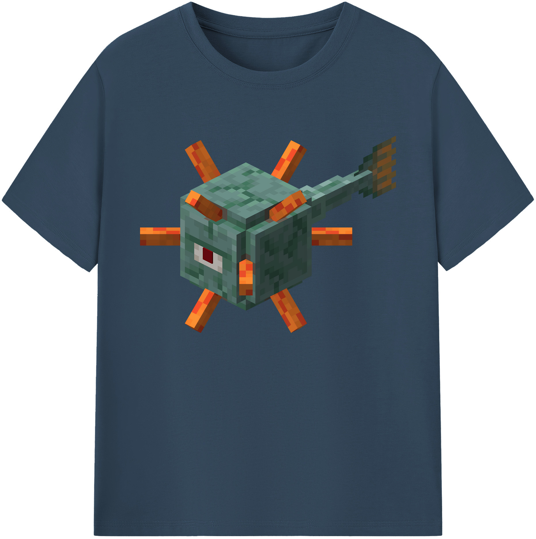 （画像用） マインクラフト ブロックの世界 Minecraft MC Block world 綿100％ メンズ半袖Tシャツ｜肌触りやわらか＆通気性