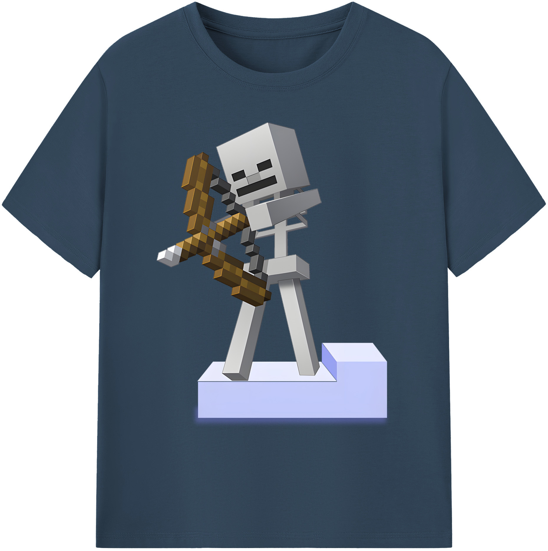 （画像用） マインクラフト ブロックの世界 Minecraft MC Block world 綿100％ メンズ半袖Tシャツ｜肌触りやわらか＆通気性