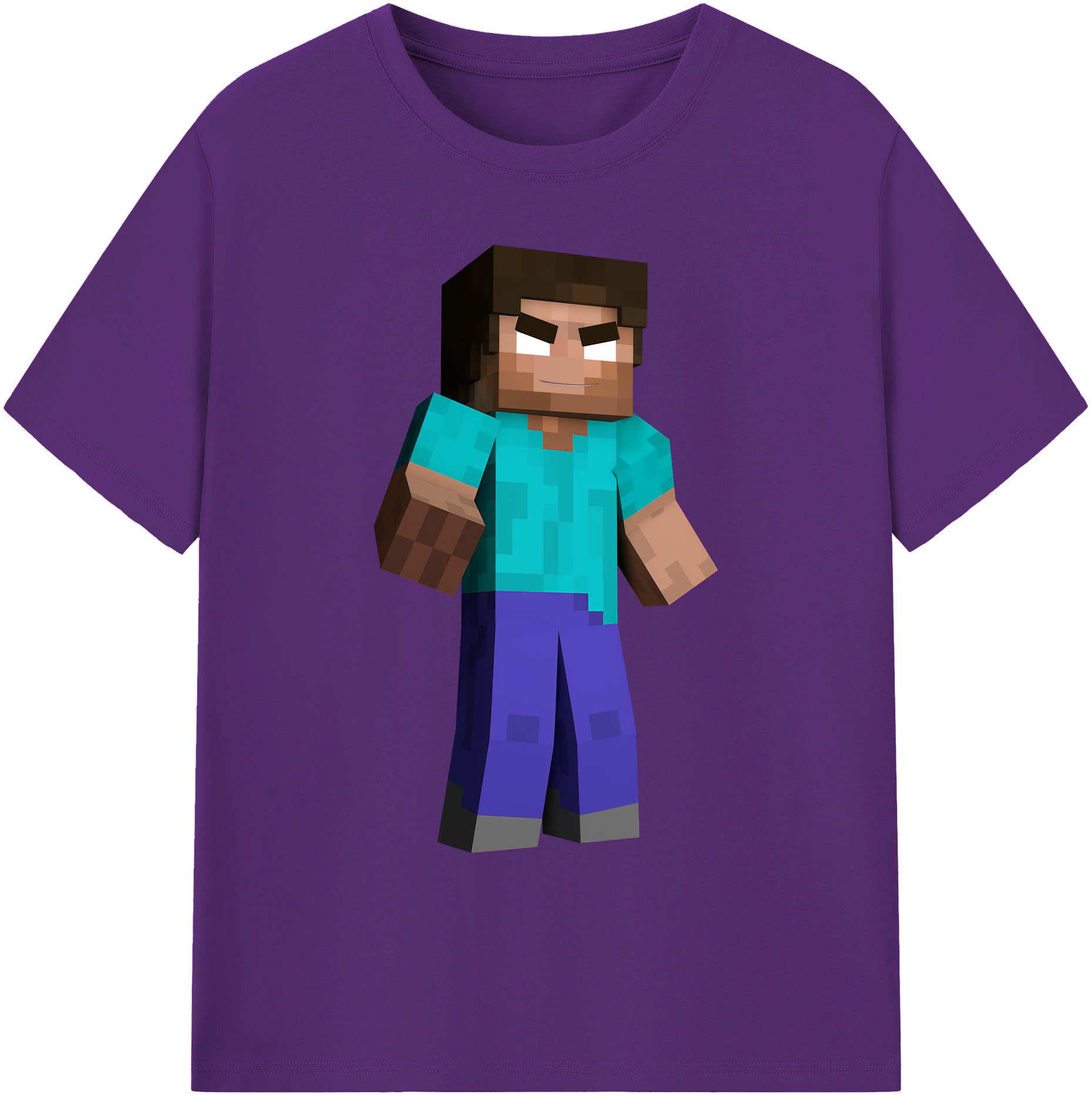 （画像用） マインクラフト ブロックの世界 Minecraft MC Block world 綿100％ メンズ半袖Tシャツ｜肌触りやわらか＆通気性