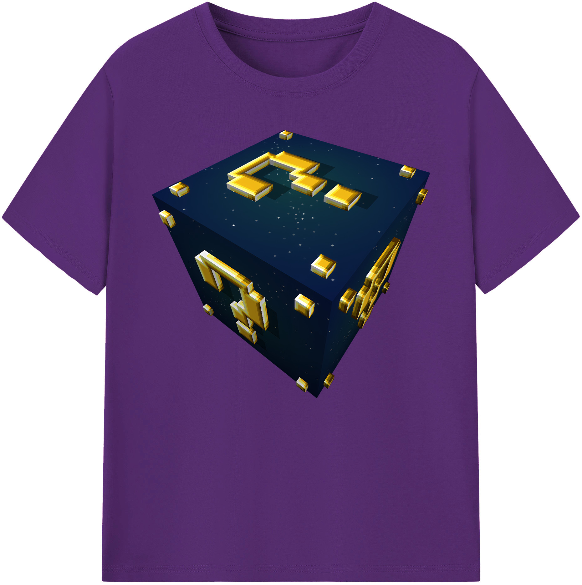 （画像用） マインクラフト ブロックの世界 Minecraft MC Block world 綿100％ メンズ半袖Tシャツ｜肌触りやわらか＆通気性