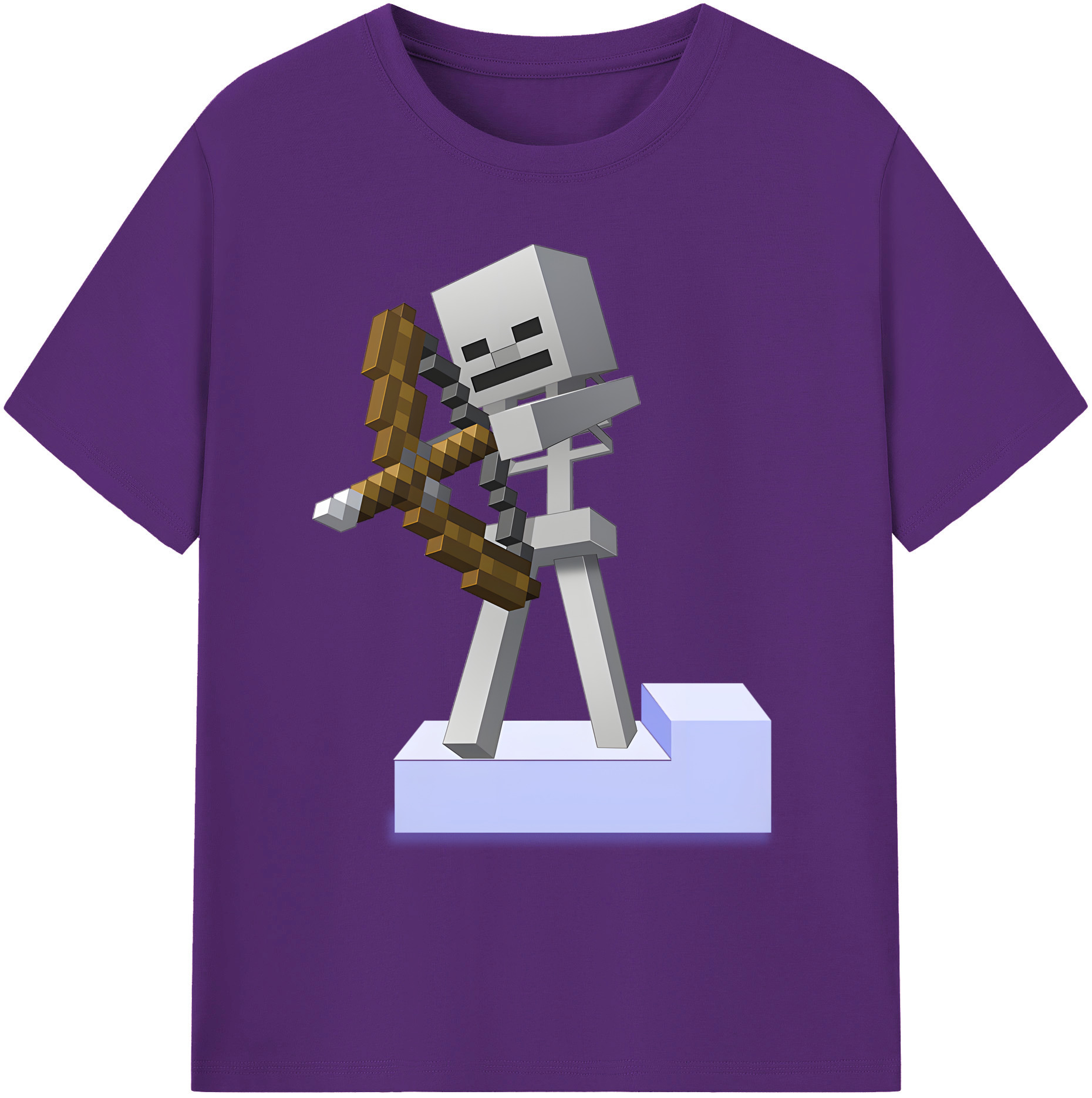 （画像用） マインクラフト ブロックの世界 Minecraft MC Block world 綿100％ メンズ半袖Tシャツ｜肌触りやわらか＆通気性