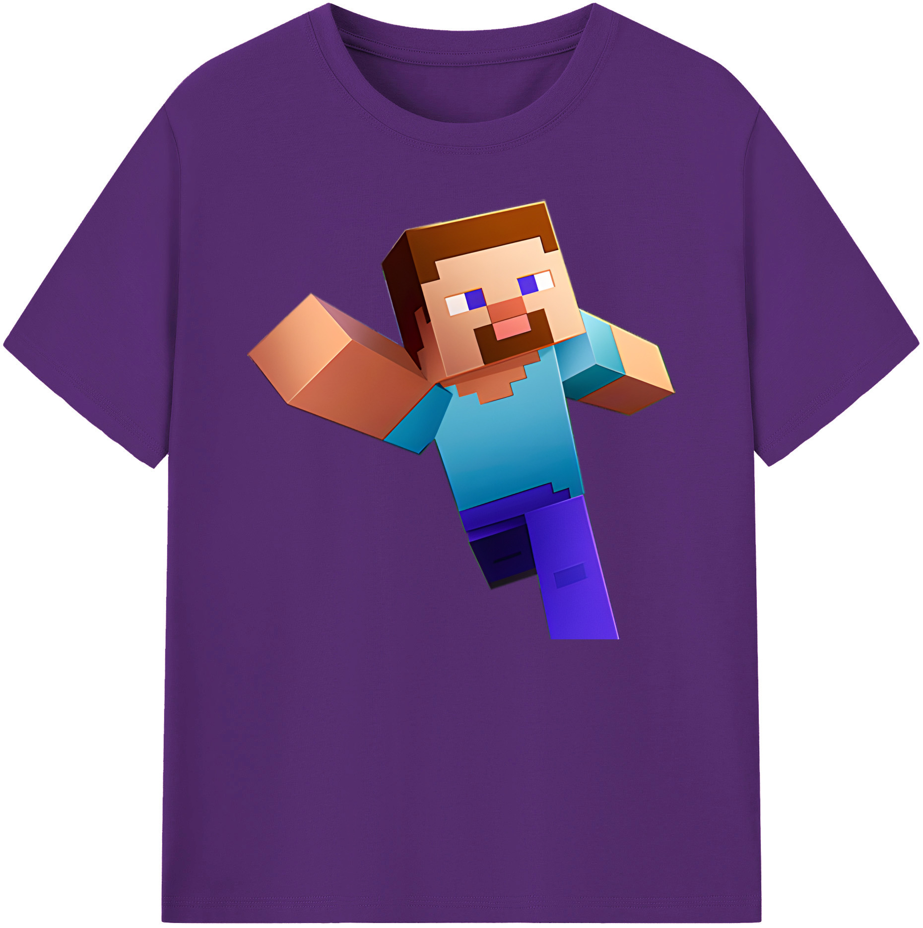 （画像用） マインクラフト ブロックの世界 Minecraft MC Block world 綿100％ メンズ半袖Tシャツ｜肌触りやわらか＆通気性