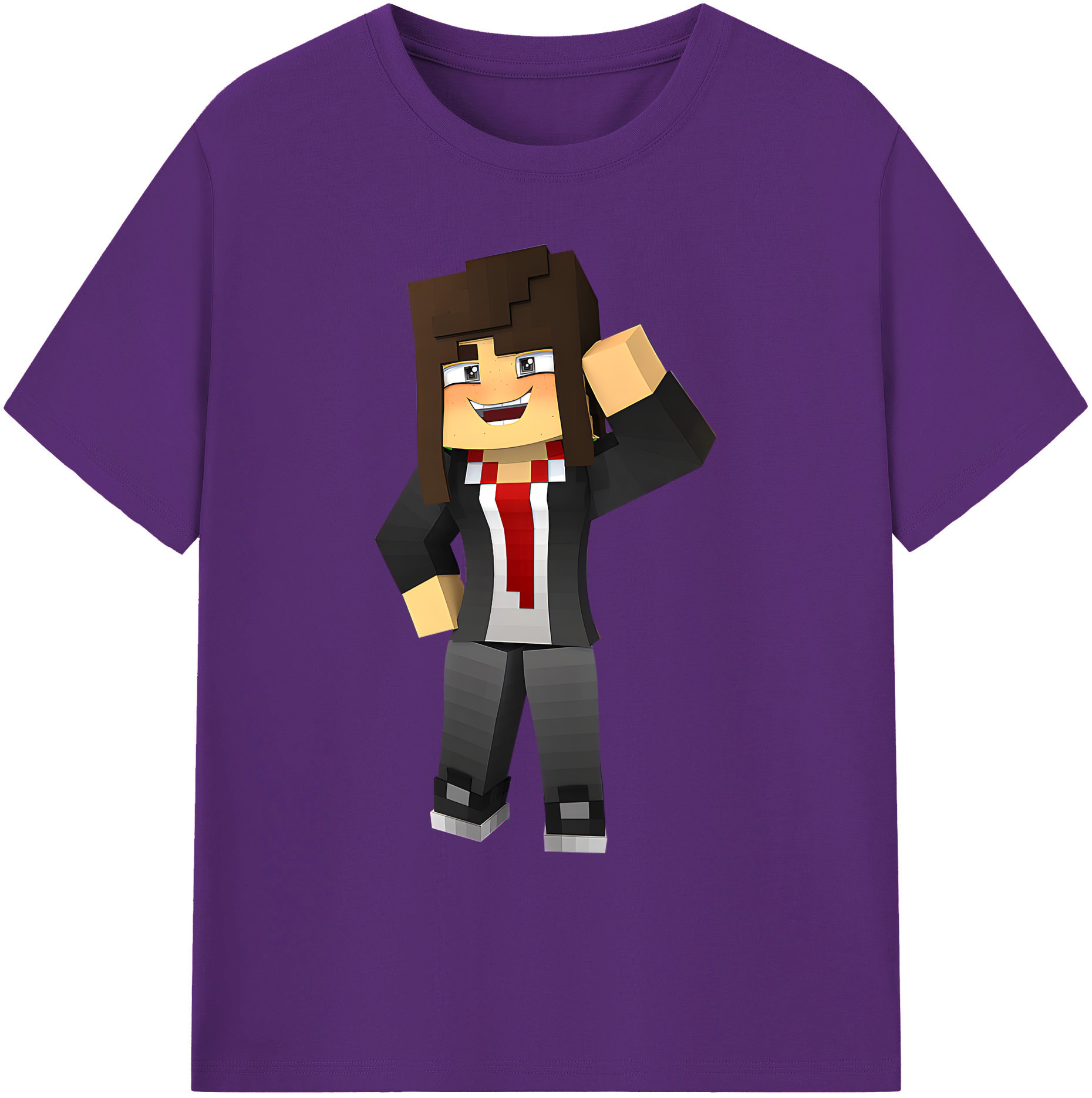 （画像用） マインクラフト ブロックの世界 Minecraft MC Block world 綿100％ メンズ半袖Tシャツ｜肌触りやわらか＆通気性