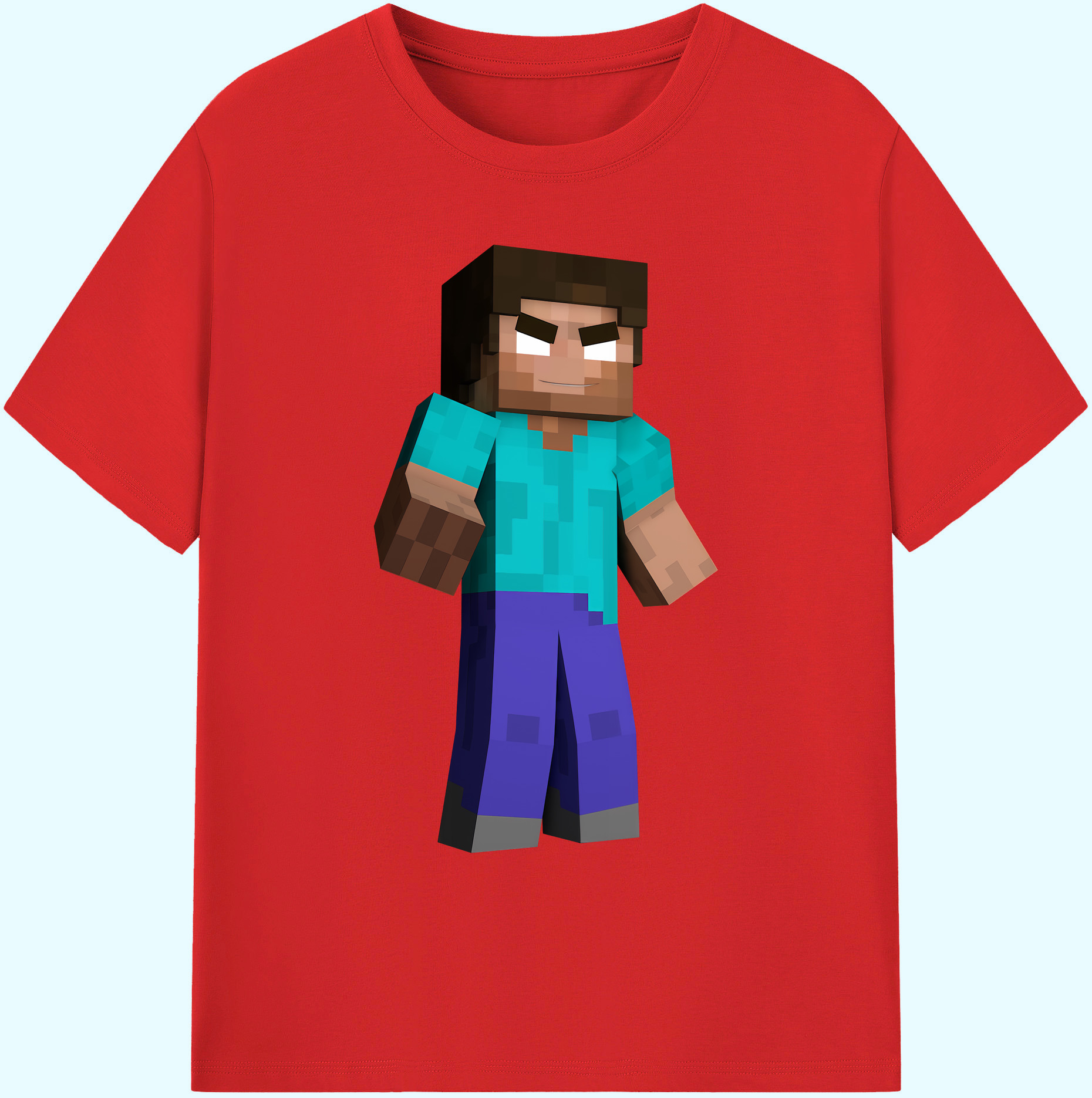 （画像用） マインクラフト ブロックの世界 Minecraft MC Block world 綿100％ メンズ半袖Tシャツ｜肌触りやわらか＆通気性