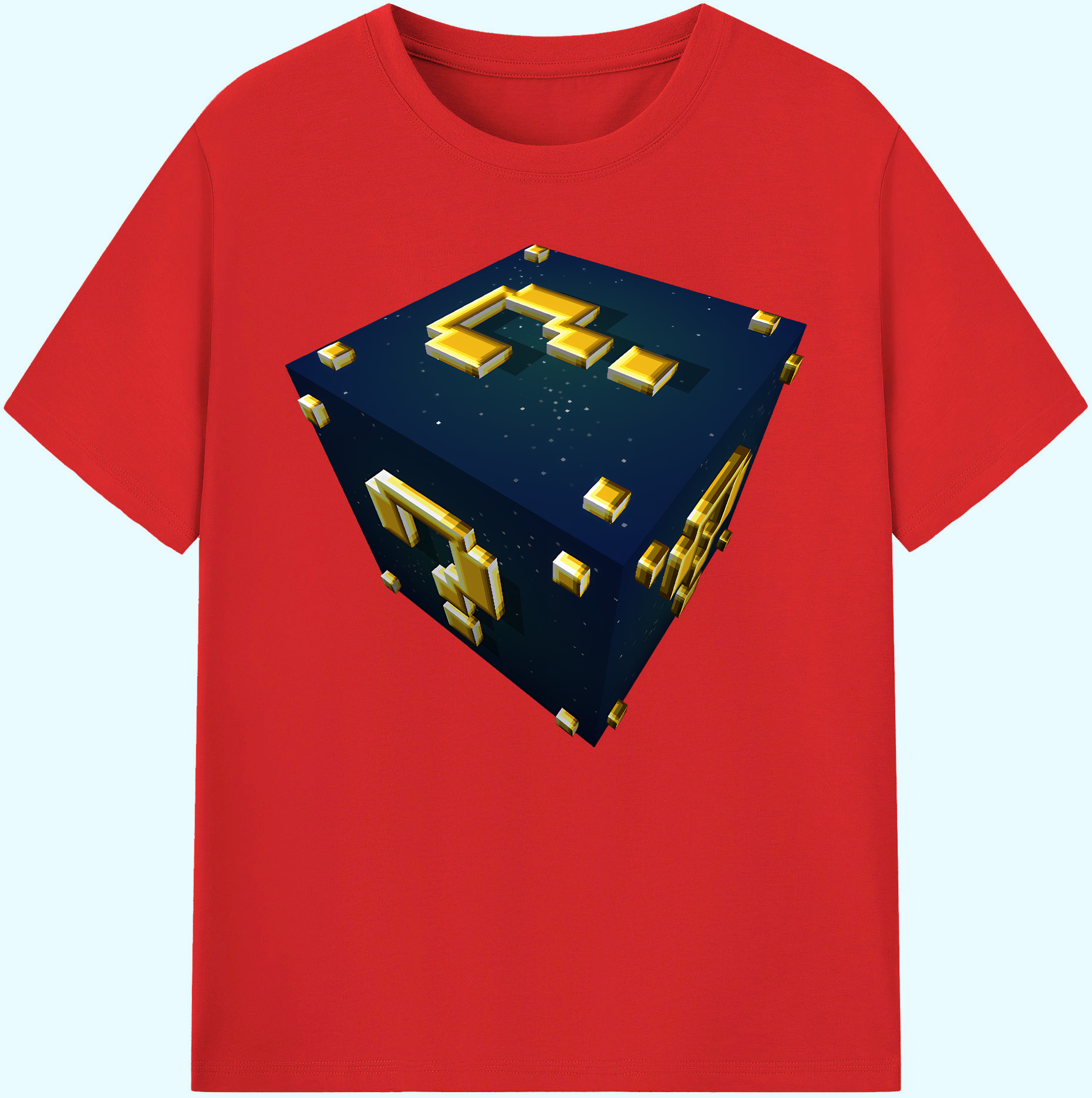 （画像用） マインクラフト ブロックの世界 Minecraft MC Block world 綿100％ メンズ半袖Tシャツ｜肌触りやわらか＆通気性