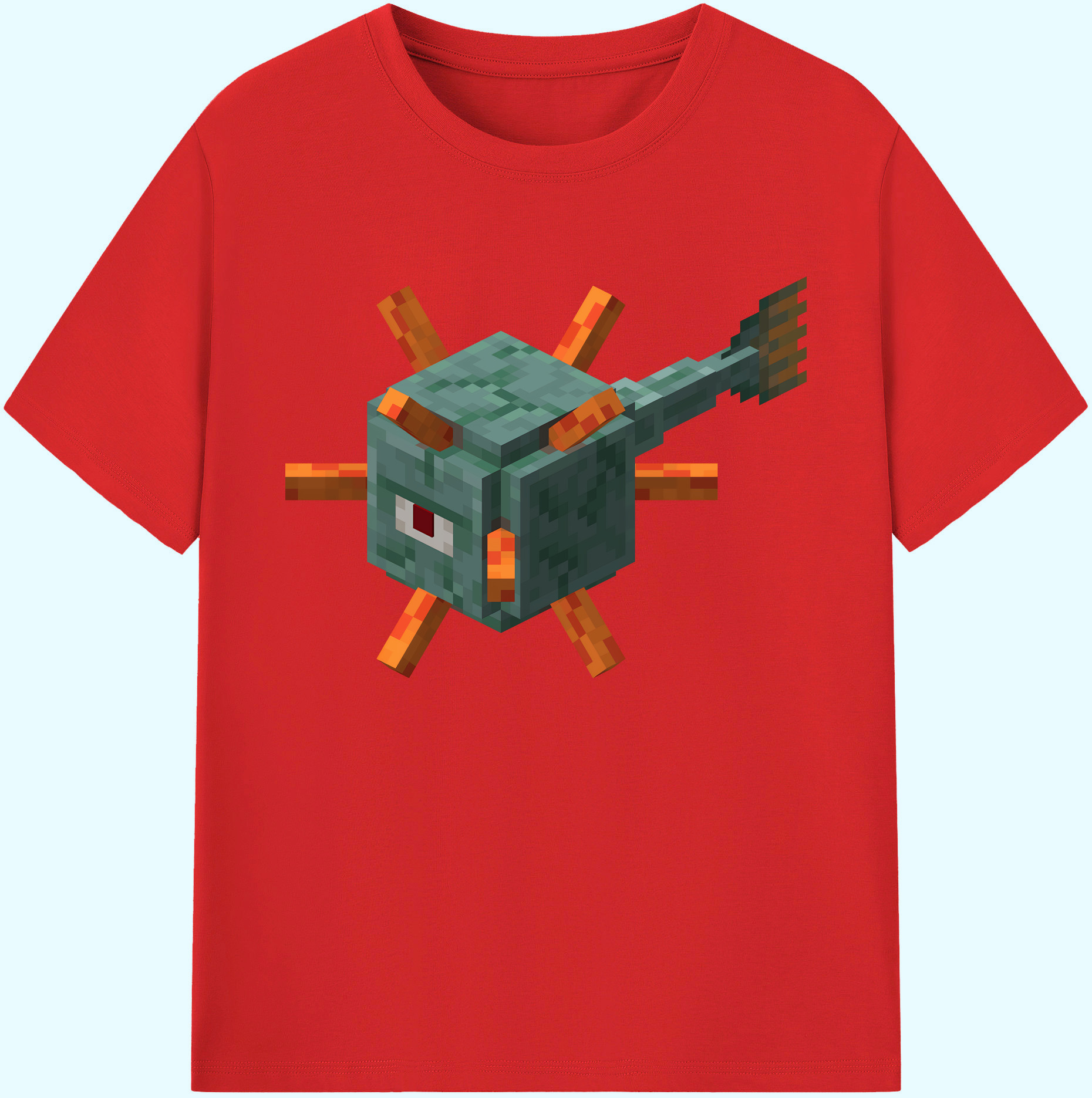 （画像用） マインクラフト ブロックの世界 Minecraft MC Block world 綿100％ メンズ半袖Tシャツ｜肌触りやわらか＆通気性