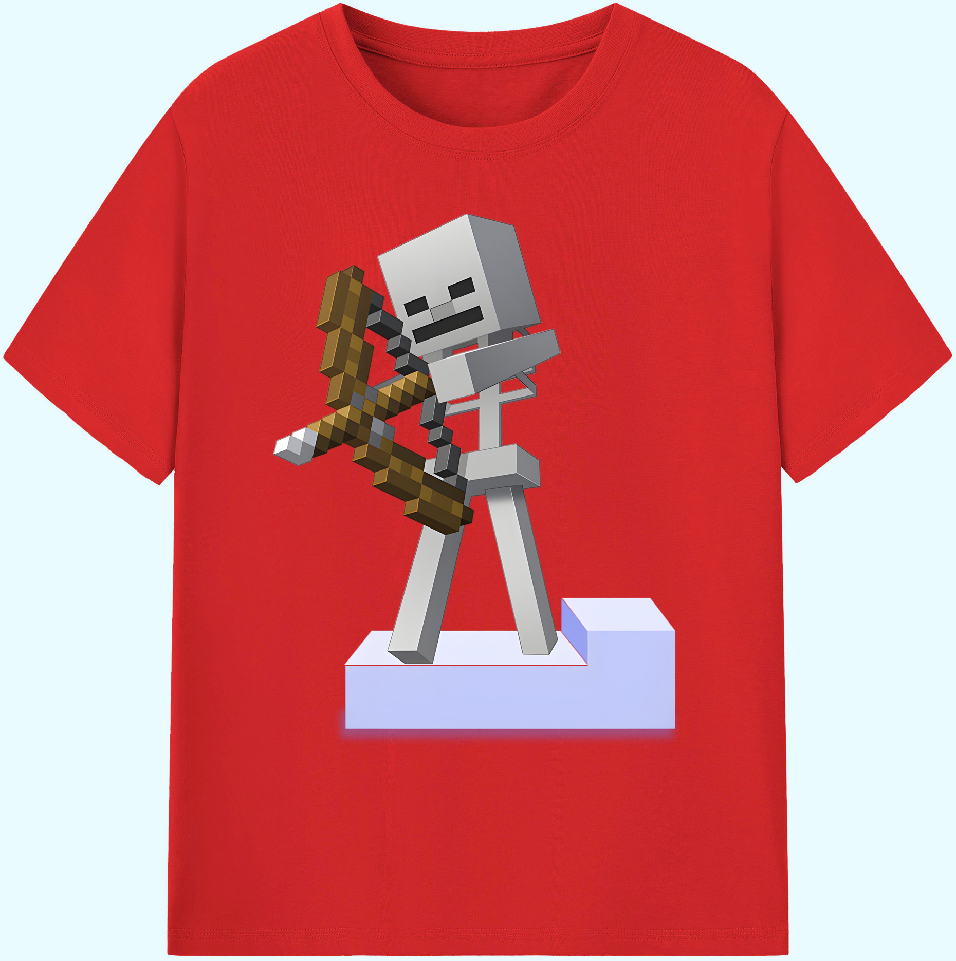 （画像用） マインクラフト ブロックの世界 Minecraft MC Block world 綿100％ メンズ半袖Tシャツ｜肌触りやわらか＆通気性